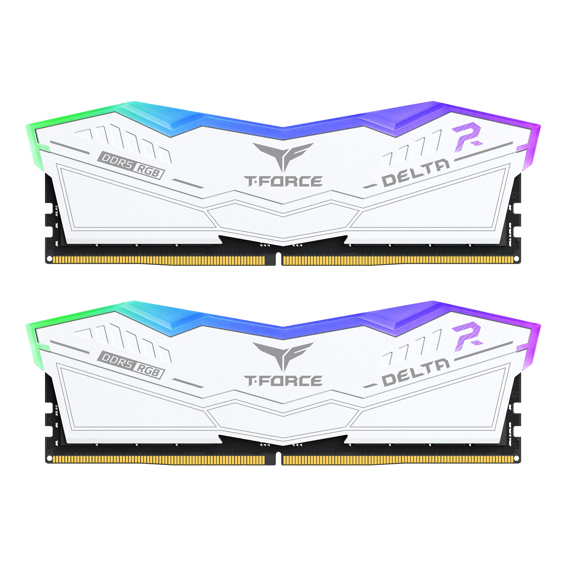 TEAMGROUP TForce Delta RGB DDR5 Ram 32GB (2x16GB) 6400MHz PC551200 CL32 Desktop Memory Module Ram for 600 700 Series Chipset X