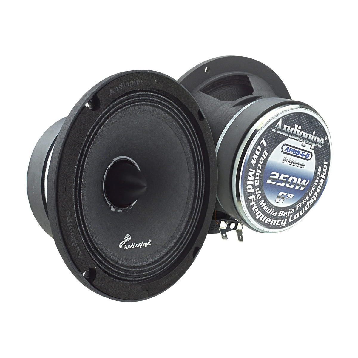 Audiopipe   Apmb 6 D   Bullet Series   6'' Low Mid Frequency Loudspeaker   250 Watts   8 Ohms