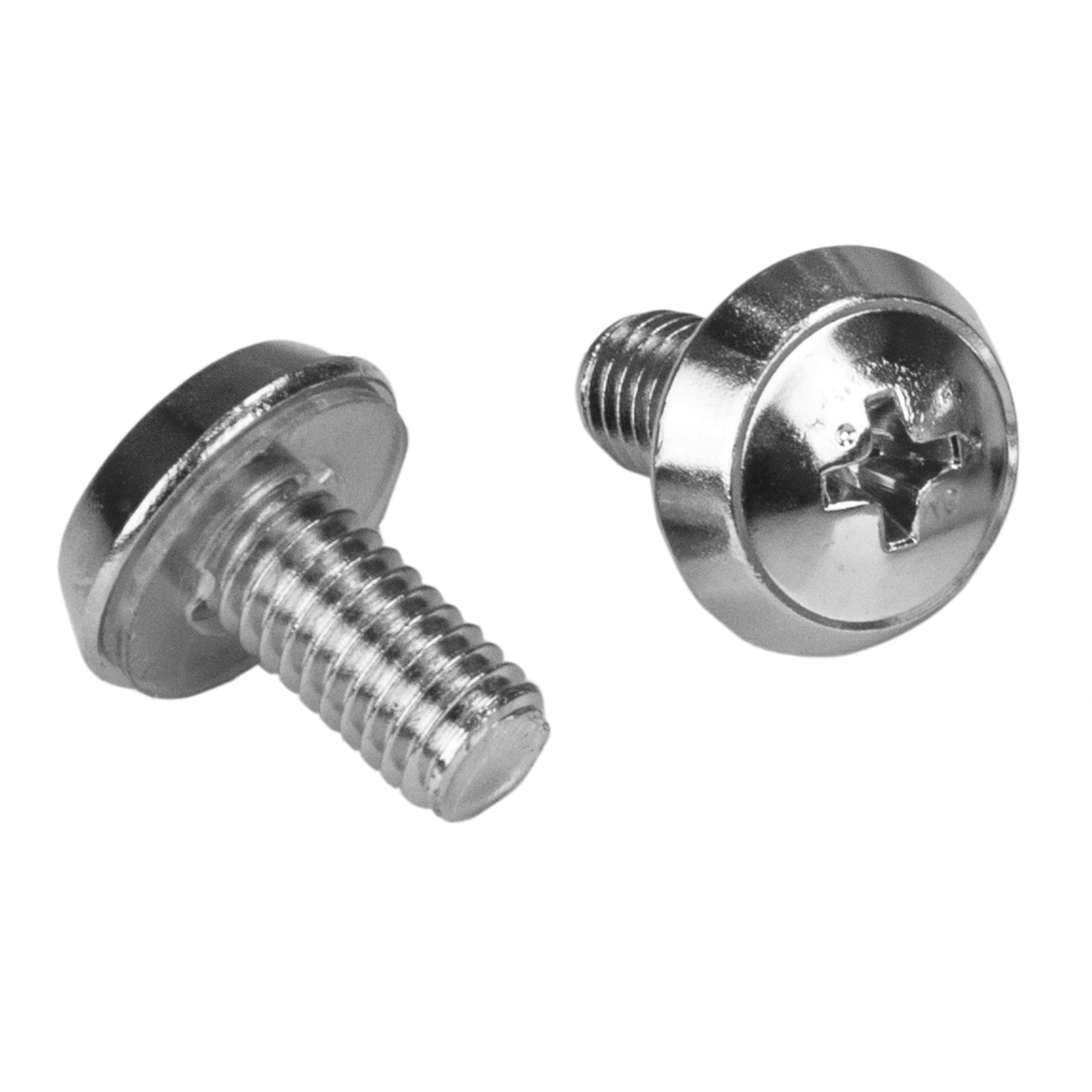 Startech.Com M6 Screws And Cage Nuts   100 Pack   M6 Mounting Screws And Cage Nuts For Server Rack And Cabinet   Silver (Cabscre