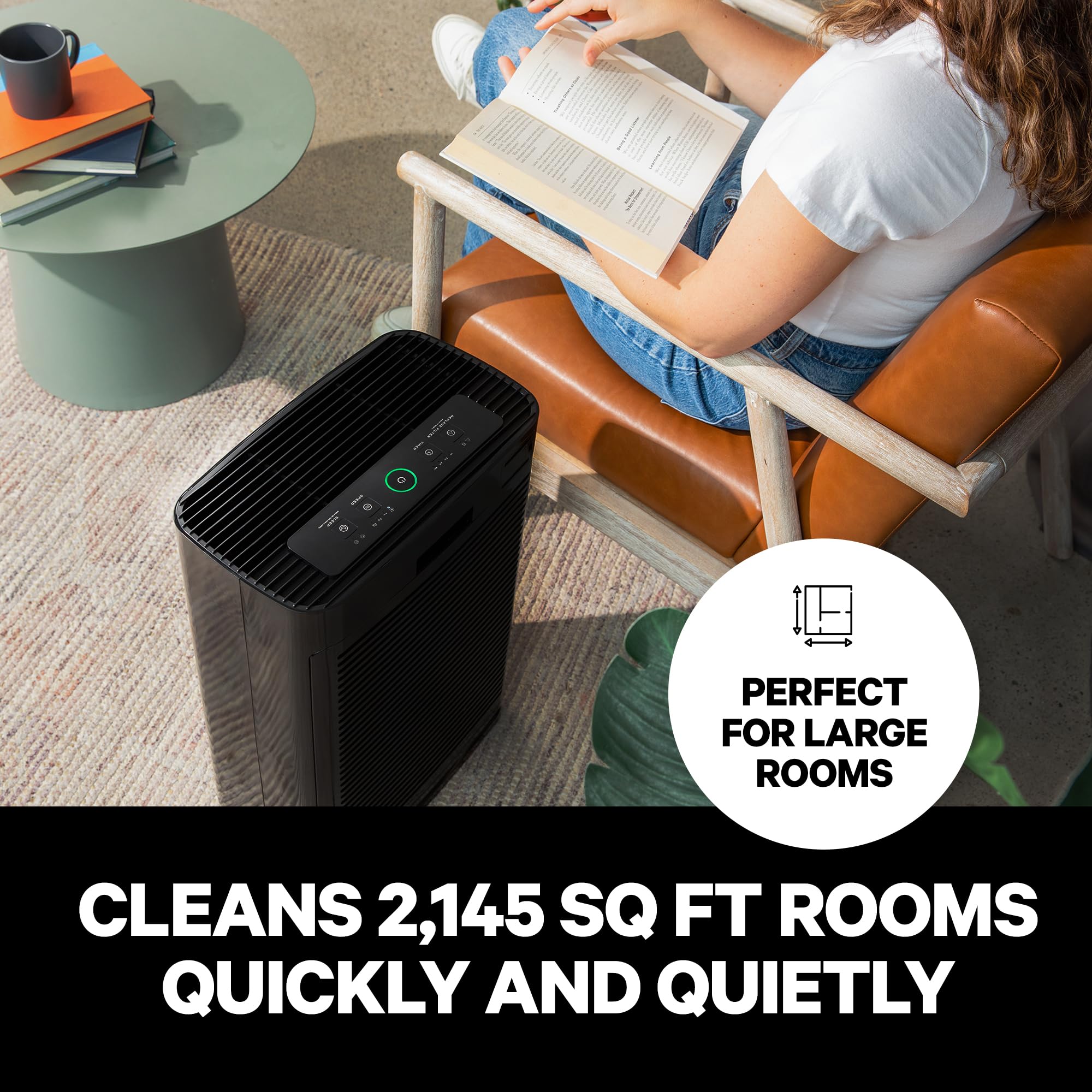 Powerful Puroair Hepa Air Purifiers For Home Large Rooms   Covers 2,145 Sq Ft   Filters Up To 99% Of Pollutants, Smoke, Pollen,