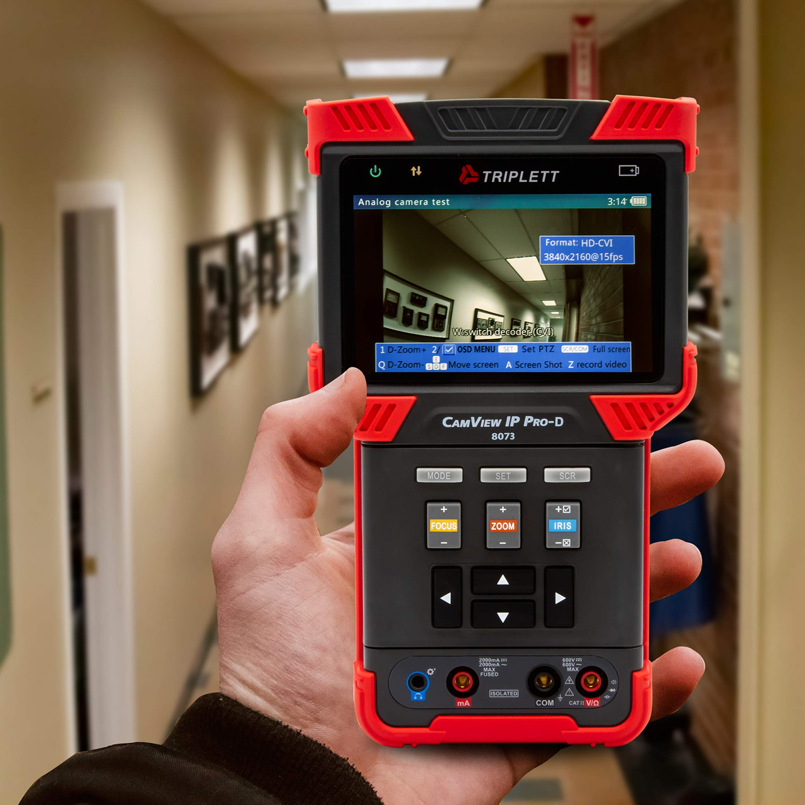 Triplett 8073 Camview Ip Pro D Cctv Camera Tester With Built In Dhcp Server   Ip, Ahd 2.0, Hd Tvi 3.0, Hd Cvi 3.0