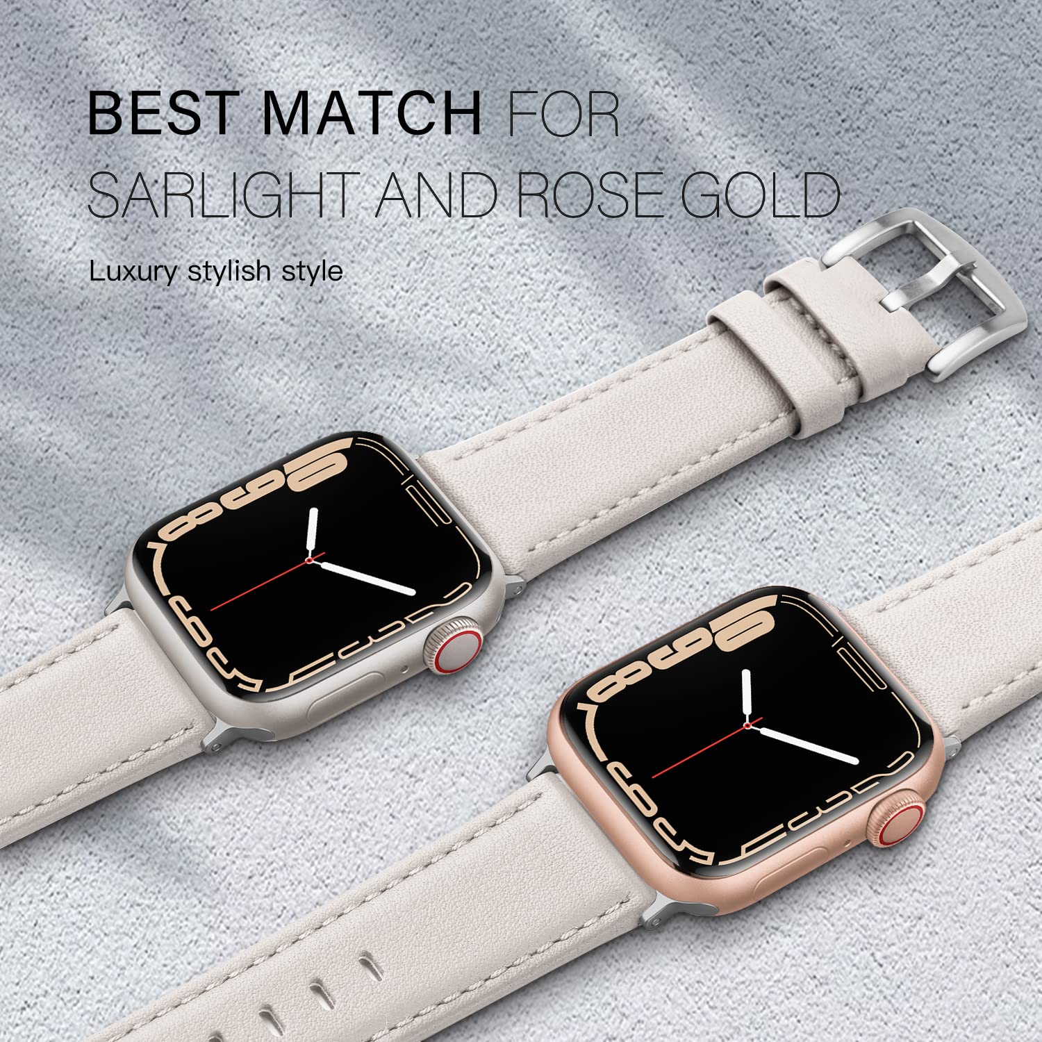 Edimens Leather Bands Compatible With Apple Watch 46Mm 45Mm 44Mm 42Mm(Series 1 2 3) Band Men Women, Vintage Genuine Leather Wris