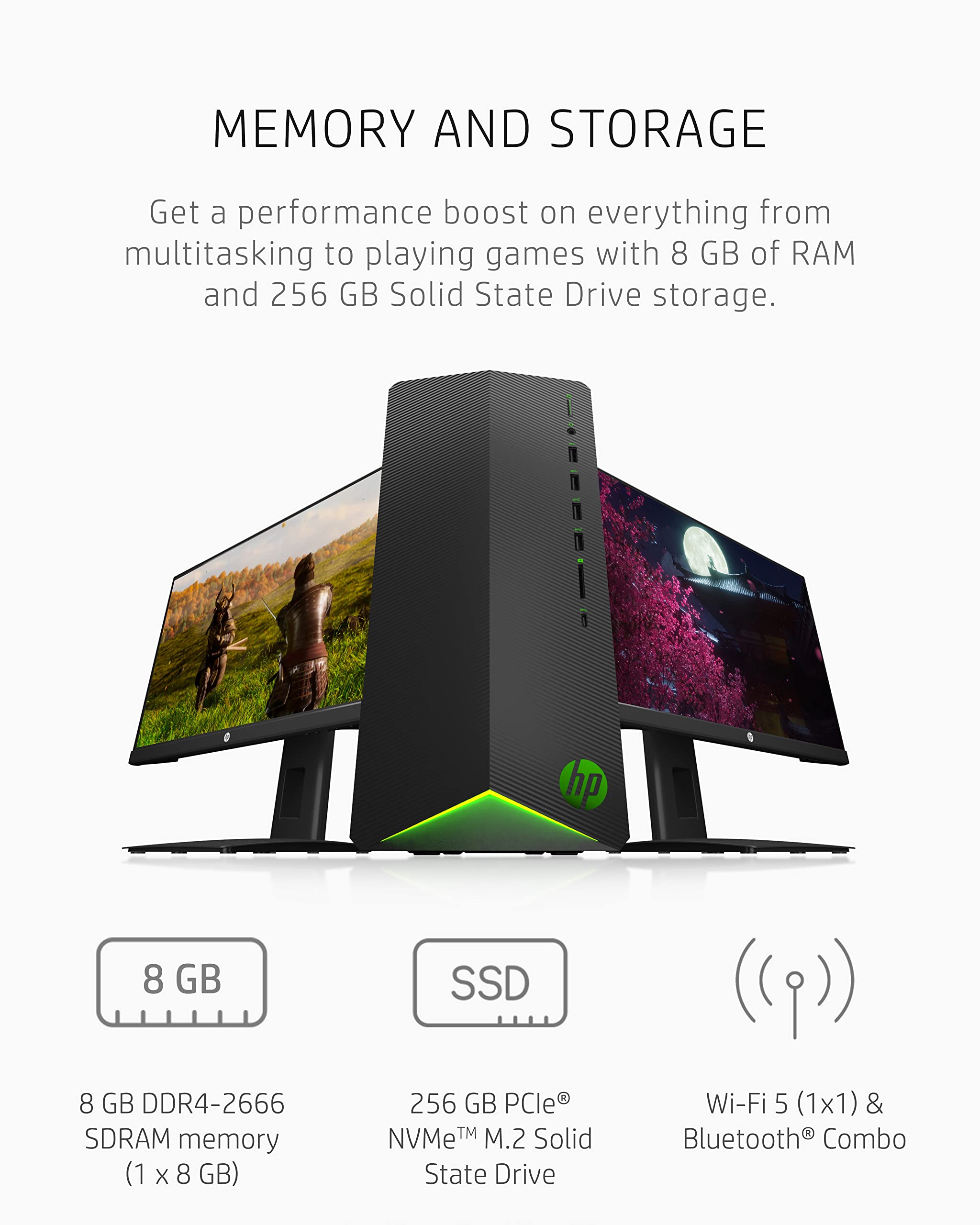 Hp Pavilion Gaming Desktop, 10Th Generation Intel Core I5 10400F Processor, Nvidia Geforce Gtx 1650 Graphics, 8 Gm Ram, 256 Gb S