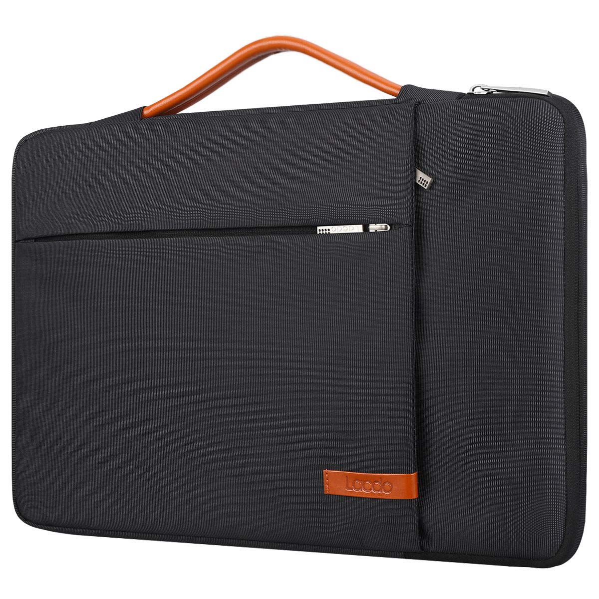 Lacdo 360° Protective Laptop Sleeve Case for 15 inch New MacBook Air M4 A3241 2025, M3 A3114, M2 A2941 2024-2023, 15 inch MacBook Pro A1990 A1707, Dell XPS 15 Plus Computer Bag, Water-Resistant, Black
