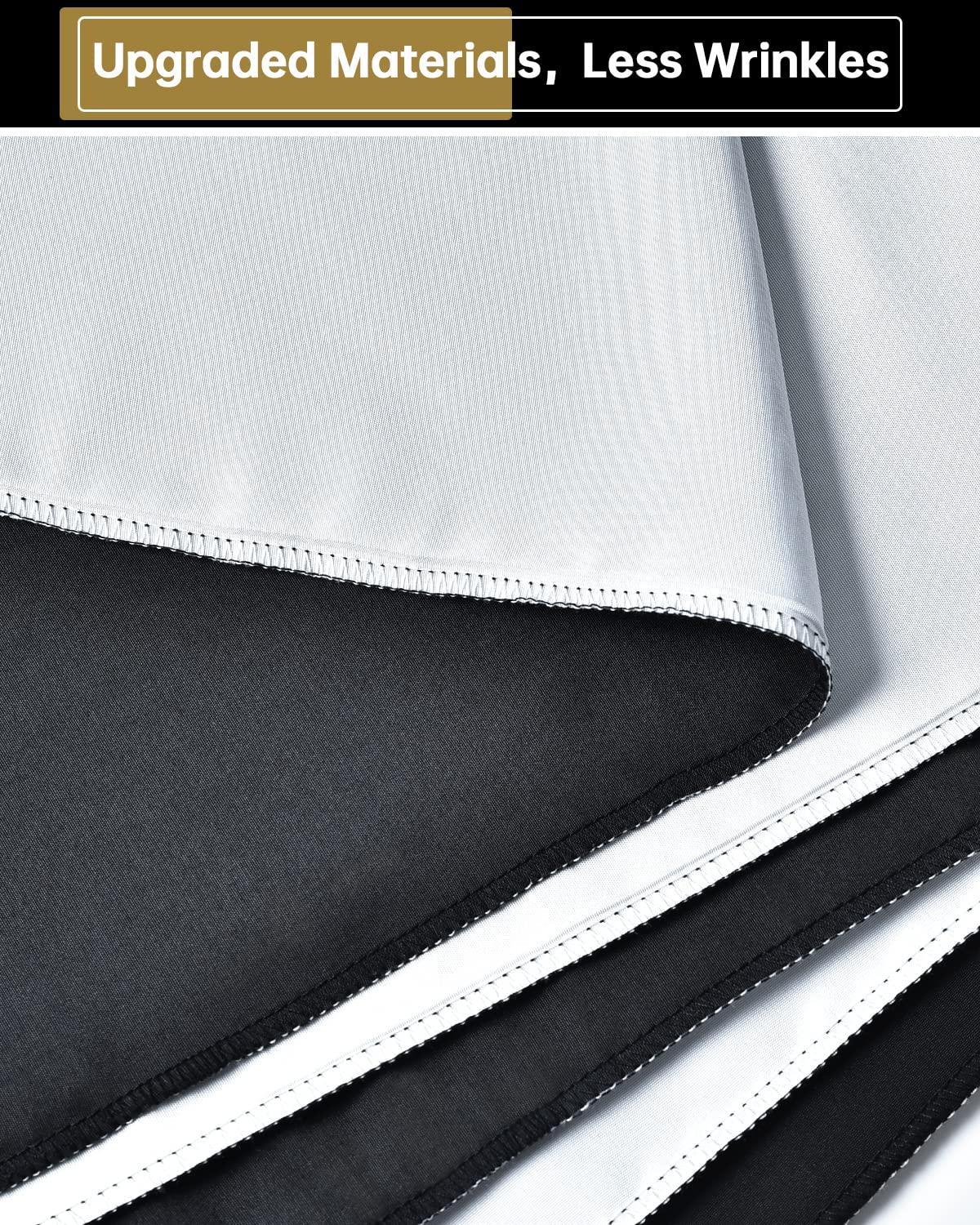 Utebit White Black Backdrop, 5 * 6.5Ft 2 In 1 Double Sided Photo Backdrop Kit Black/White Screen Background For Photography With