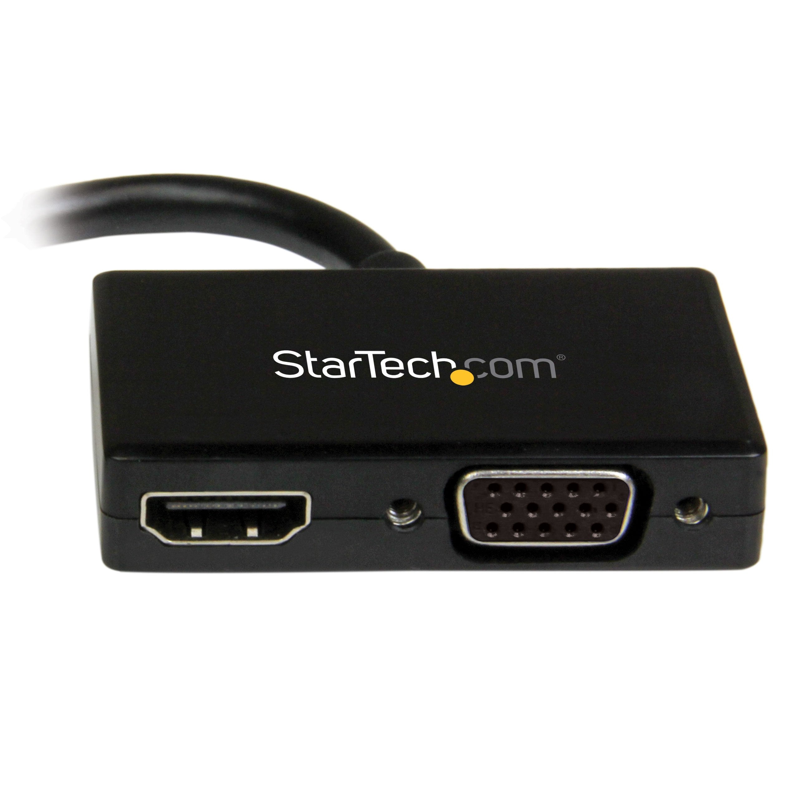 Startech.Com Mini Displayport To Hdmi And Vga   2 In 1 Travel Adapter   Mini Displayport To Vga Adapter   Mini Dp To Hdmi Dongle
