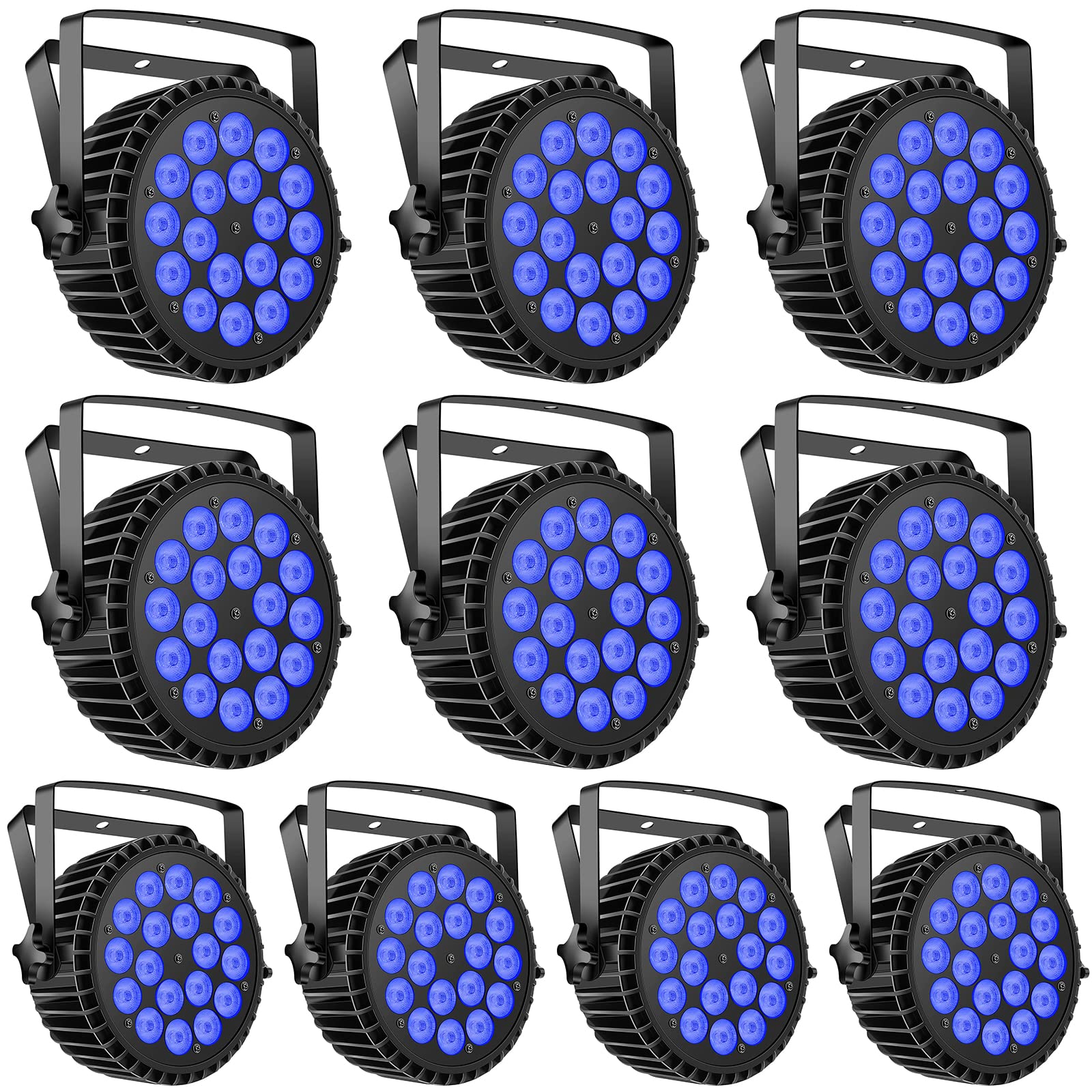 Par Lights Led Stage Lights, Uking 10Wx18 Rgbw Uplights Stage Lighting Effect By Dmx And Sound Activated Control Wash Light For