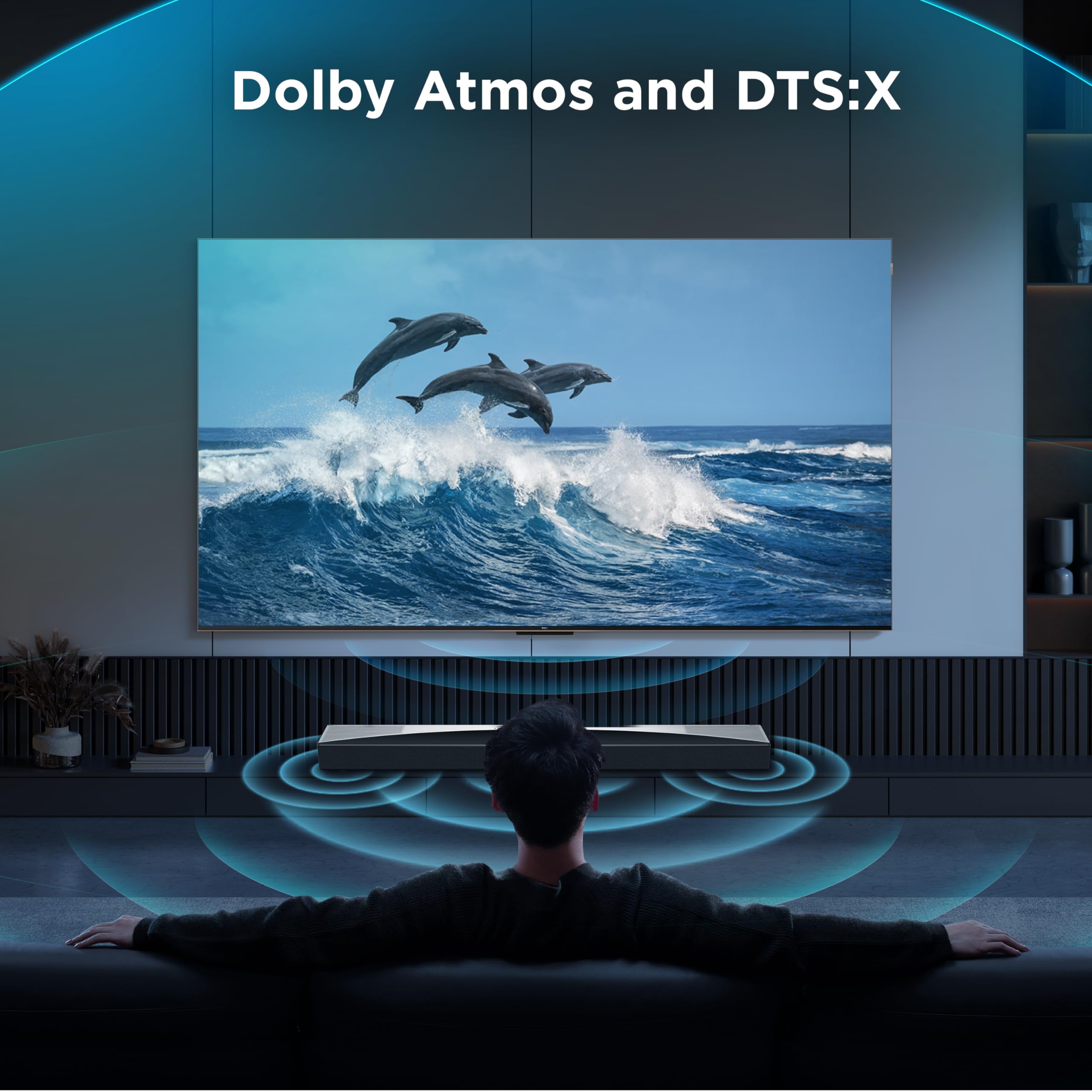 Tcl Q75H Q Class 5.1.2 Channel Soundbar With Dolby Atmos, Dts:X, Ray Danz Technology, Wireless Subwoofer, And Bluetooth Music St