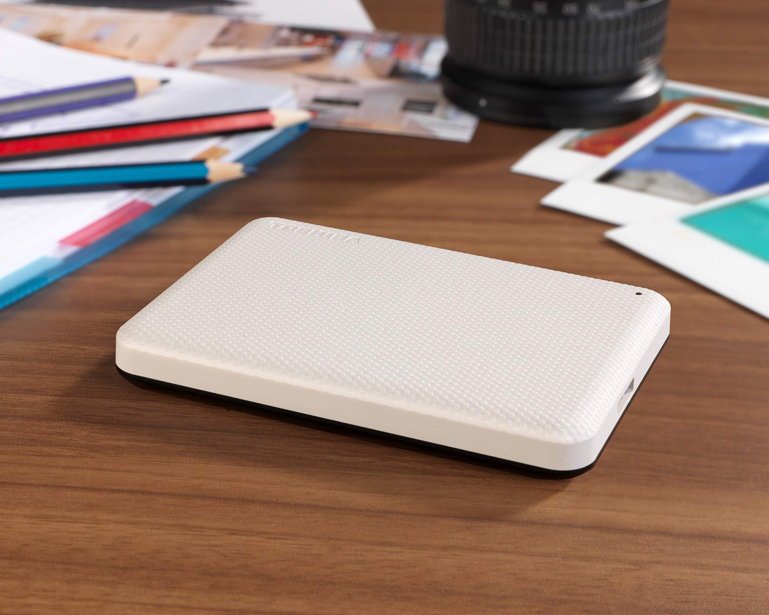 Toshiba Canvio Advance 2Tb Portable External Hard Drive Usb 3.0, White - Hdtca20Xw3Aa