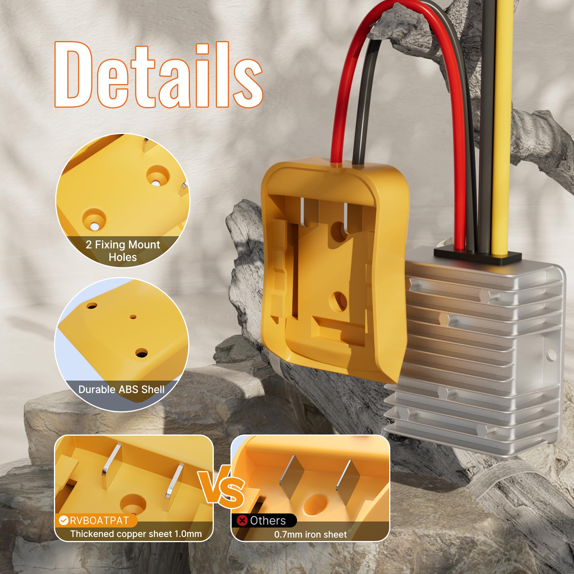 Rvboatpat Step Down Converter For Dewalt 20V To 12V Adapter Power Wheel Battery Adapter Dc 12V 20A 240W Inverter Automatic Buck