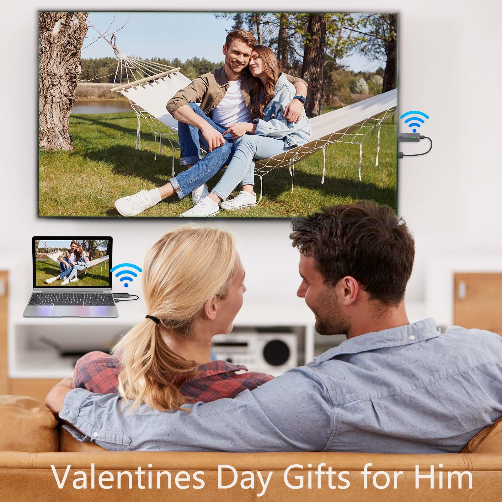 Wireless Hdmi Transmitter And Receiver, Plug & Play 4K Decording, Portable 2.4G/5G Wireless Hdmi Extender Kit For Streaming Vide