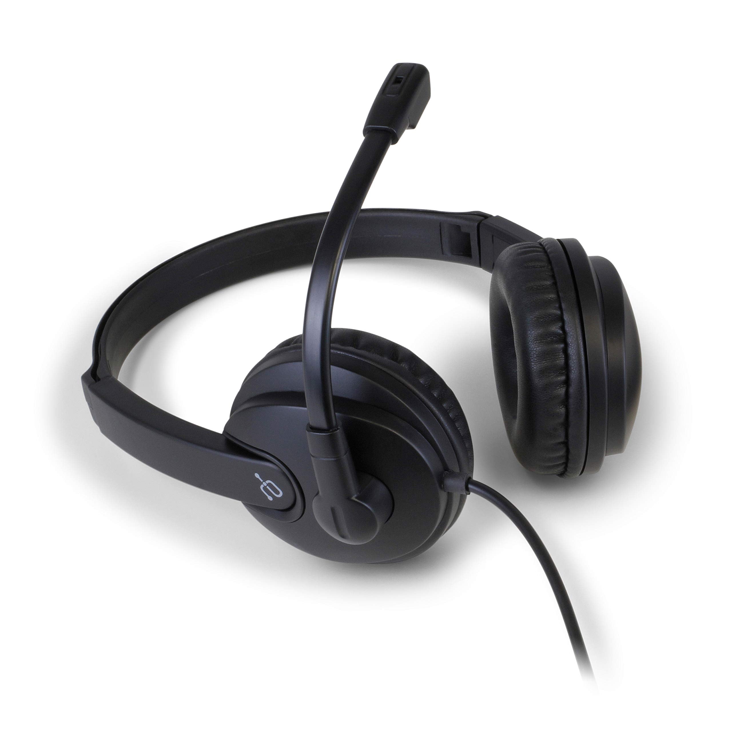 Aluratek Wired 3.5Mm Stereo Headset With Noise Reducing Boom Mic And In-Line Controls, For Distance Learning, Zoom, Ms Teams, Vi