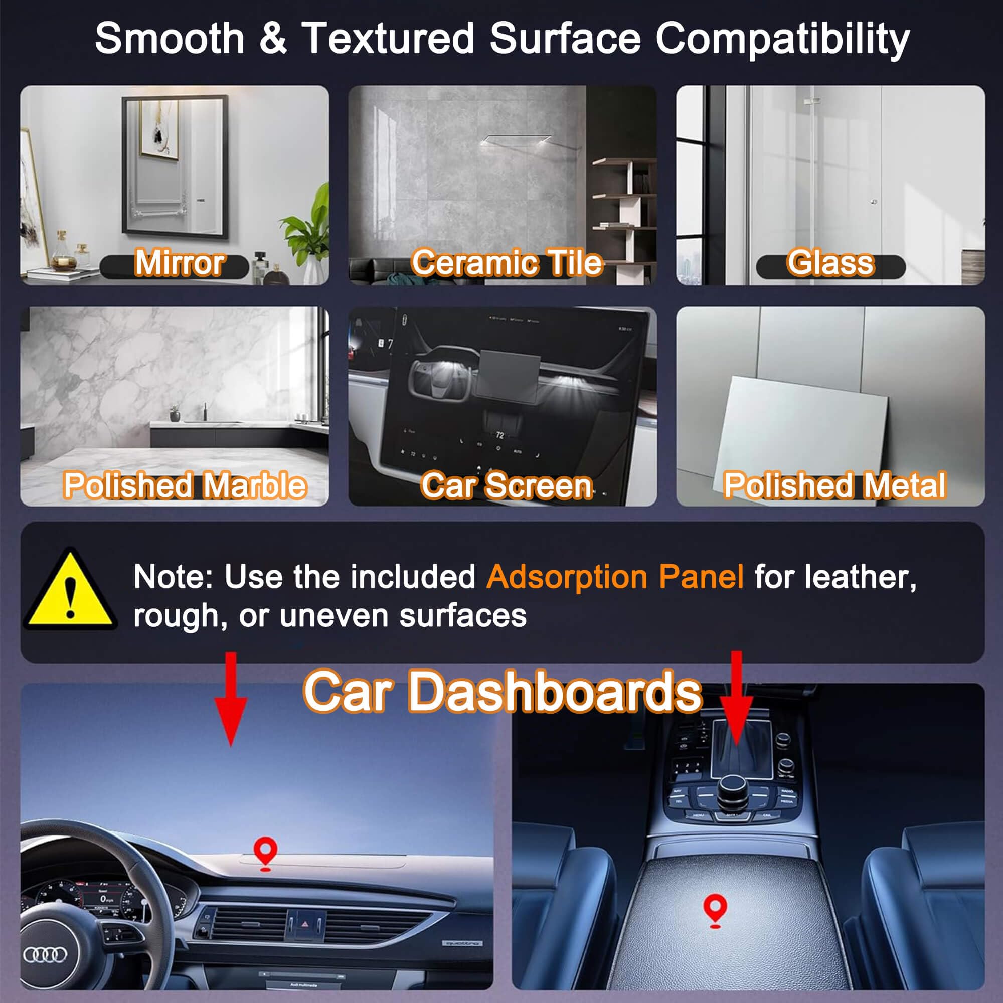 Magnetic Phone Holder, Car Mount For Magsafe, Enhanced Vacuum Suction Cup, Strong N52 Magnets, 360 Adjustable, Cell Phone Access