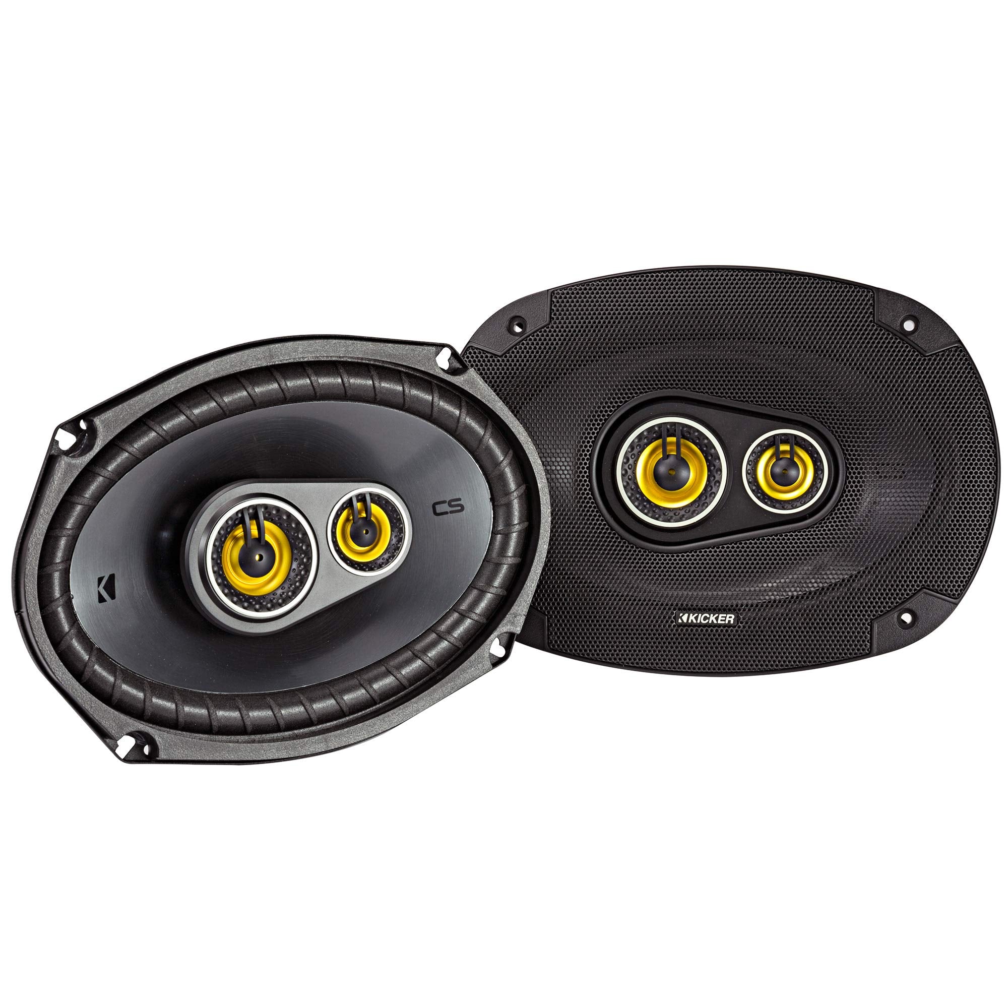 Kicker Cs Series 150 Watt 6 X 9 Inch Car Audio Coaxial Speaker Pair, Black