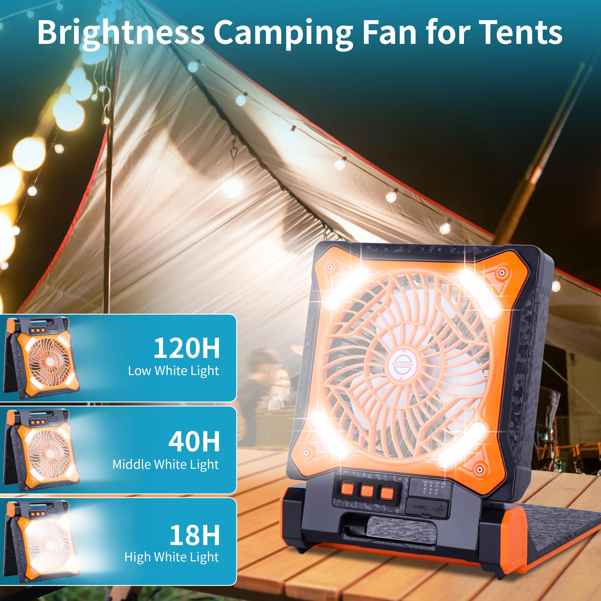 Westtree Solar Fan Battery Powered Rechargeable Solar Camping Fan With Led Lantern Power Bank Foldable Angle Usb Personal Fans F