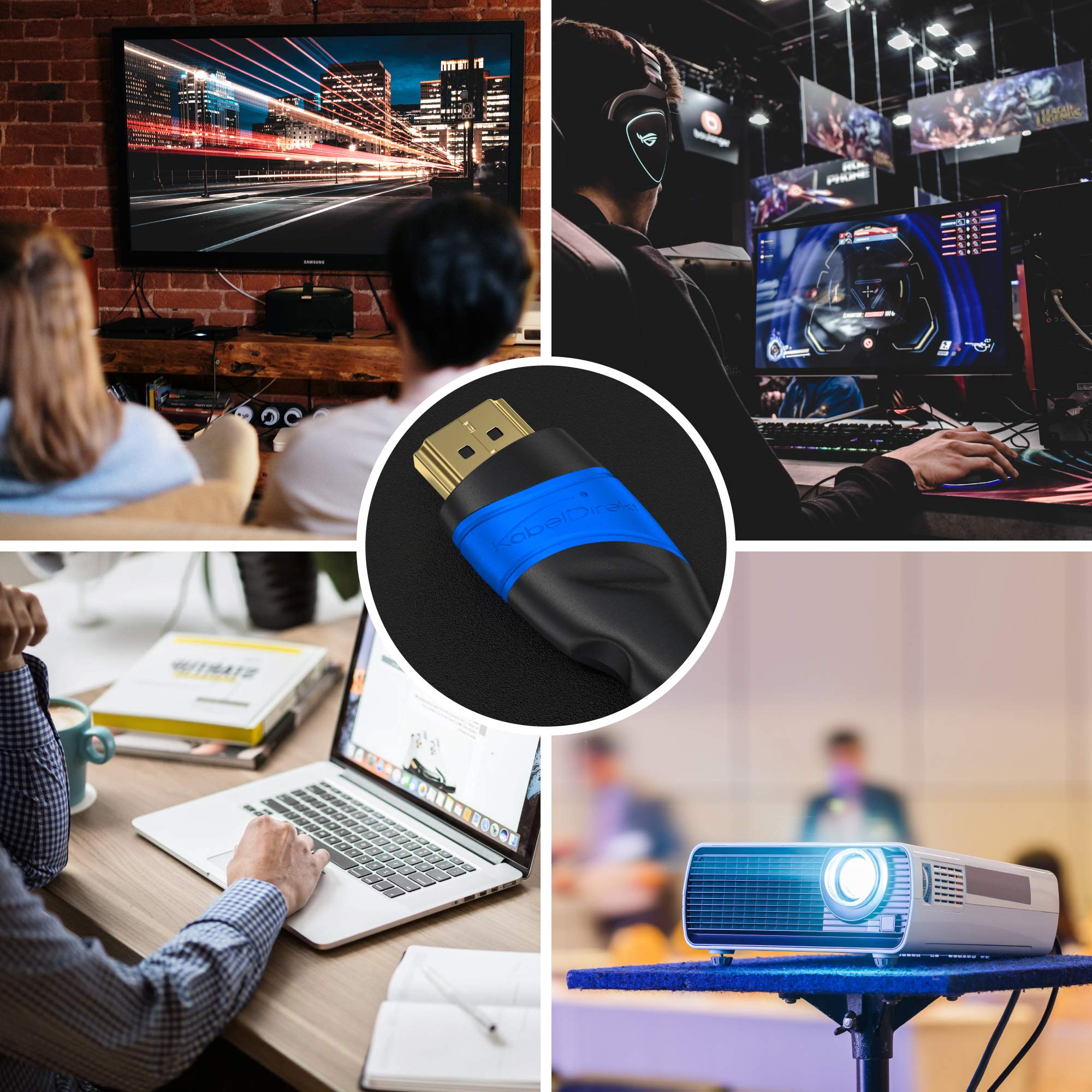 Hdmi Cable 4K � 19.5Ft � With A.I.S Shielding � Designed In Germany (Supports All Hdmi Devices Like Ps5, Xbox, Switch � 4K@60Hz, High Speed Hdmi Cord With Ethernet, Black) By Cabledirect