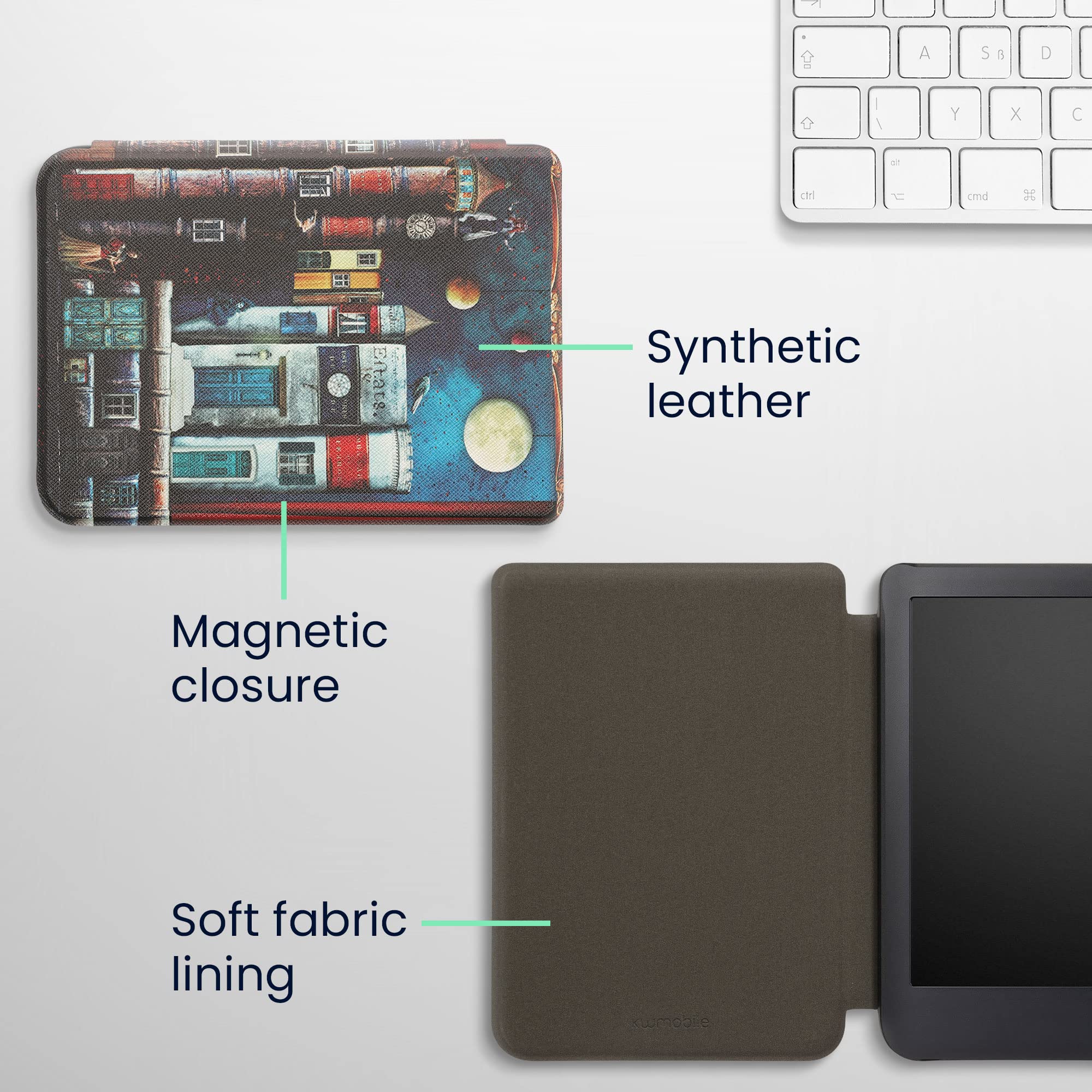 Kwmobile Case Compatible With Kobo Clara 2E / Tolino Shine 4 Case   Ereader Cover   Book City Multicolor