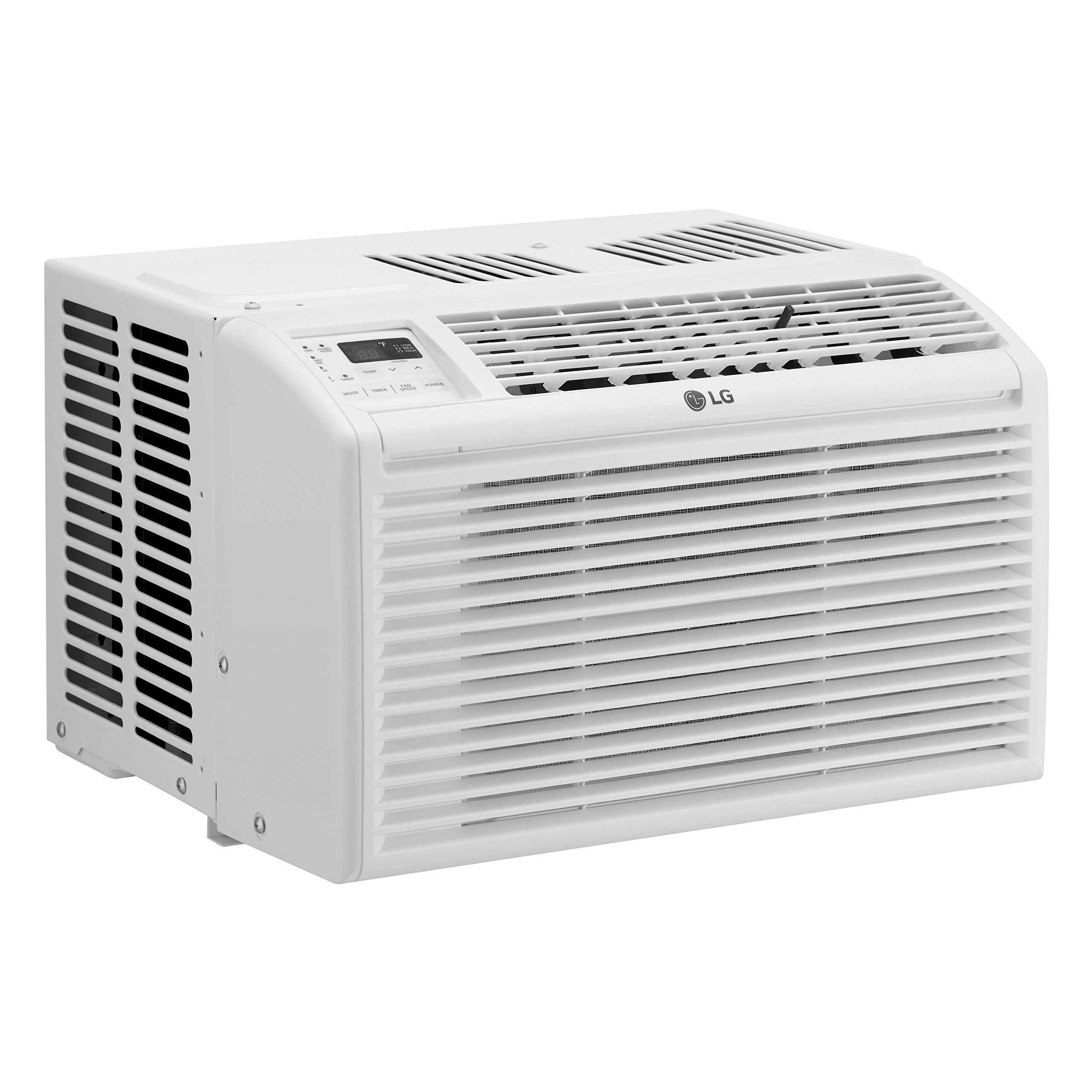 Lg 6,000 Btu Window Air Conditioner, 115V, Cools 250 Sq.Ft. For Bedroom, Den, Living Room, Quiet Operation, With Remote, 2 Cooli