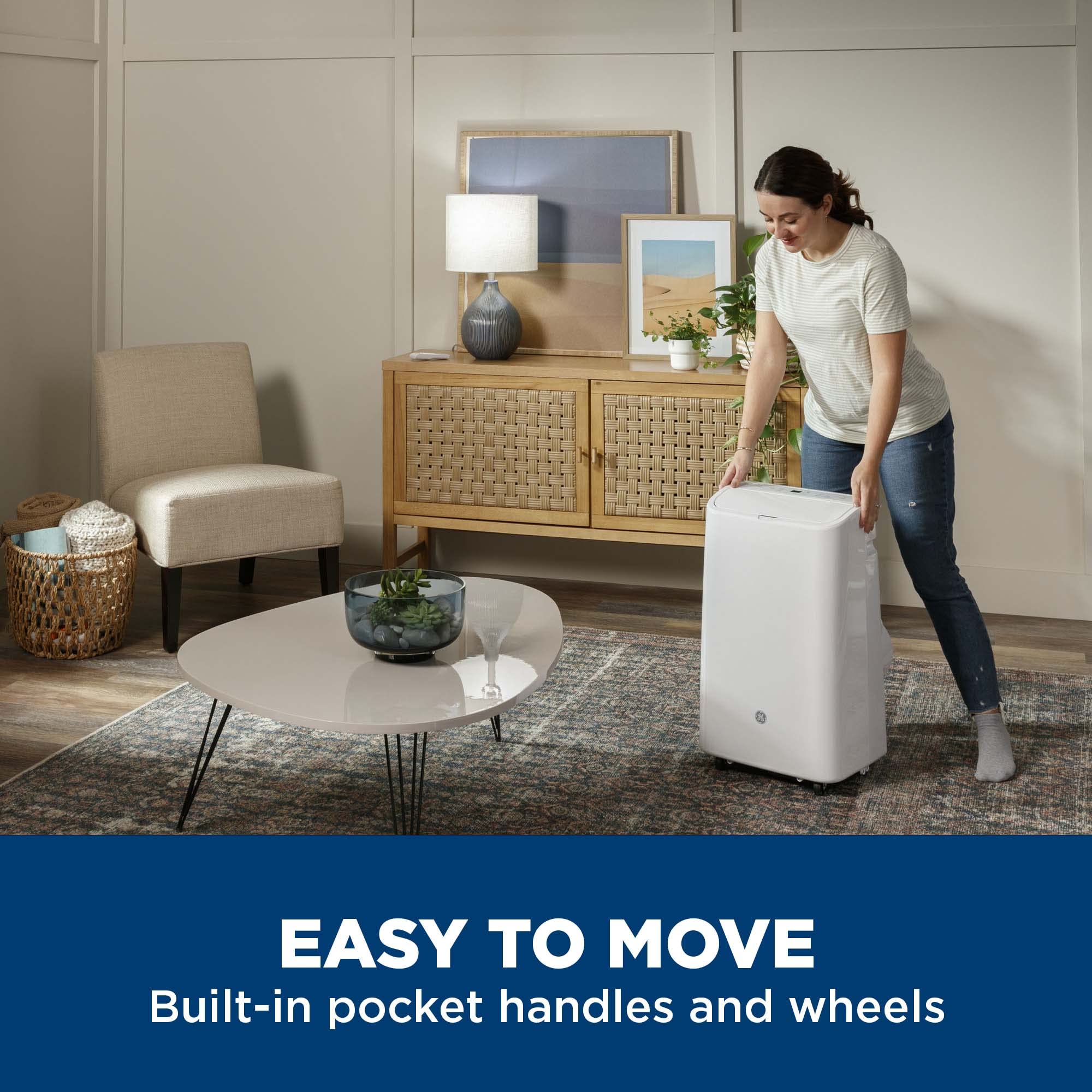 Ge Appliances Ge Apcd08Jasw 8,500 Portable Air Conditioner, 8500 Btu, White