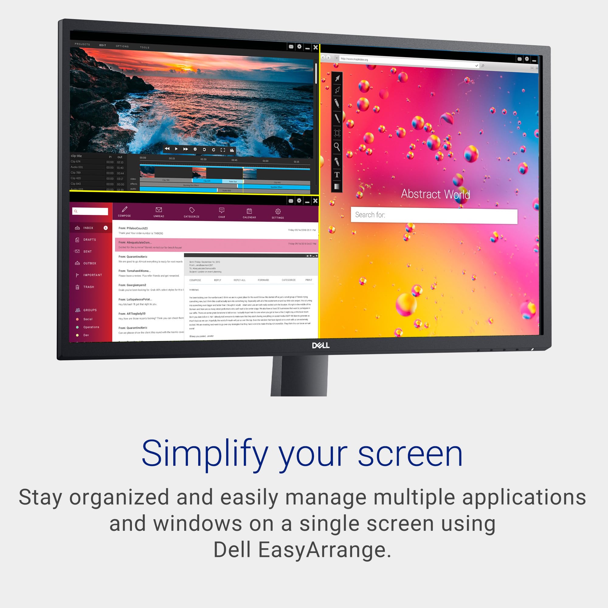 Dell Se2722Hx Monitor   27 Inch Fhd (1920 X 1080) 16:9 Ratio With Comfortview (Tuv Certified), 75Hz Refresh Rate, 16.7 Million C