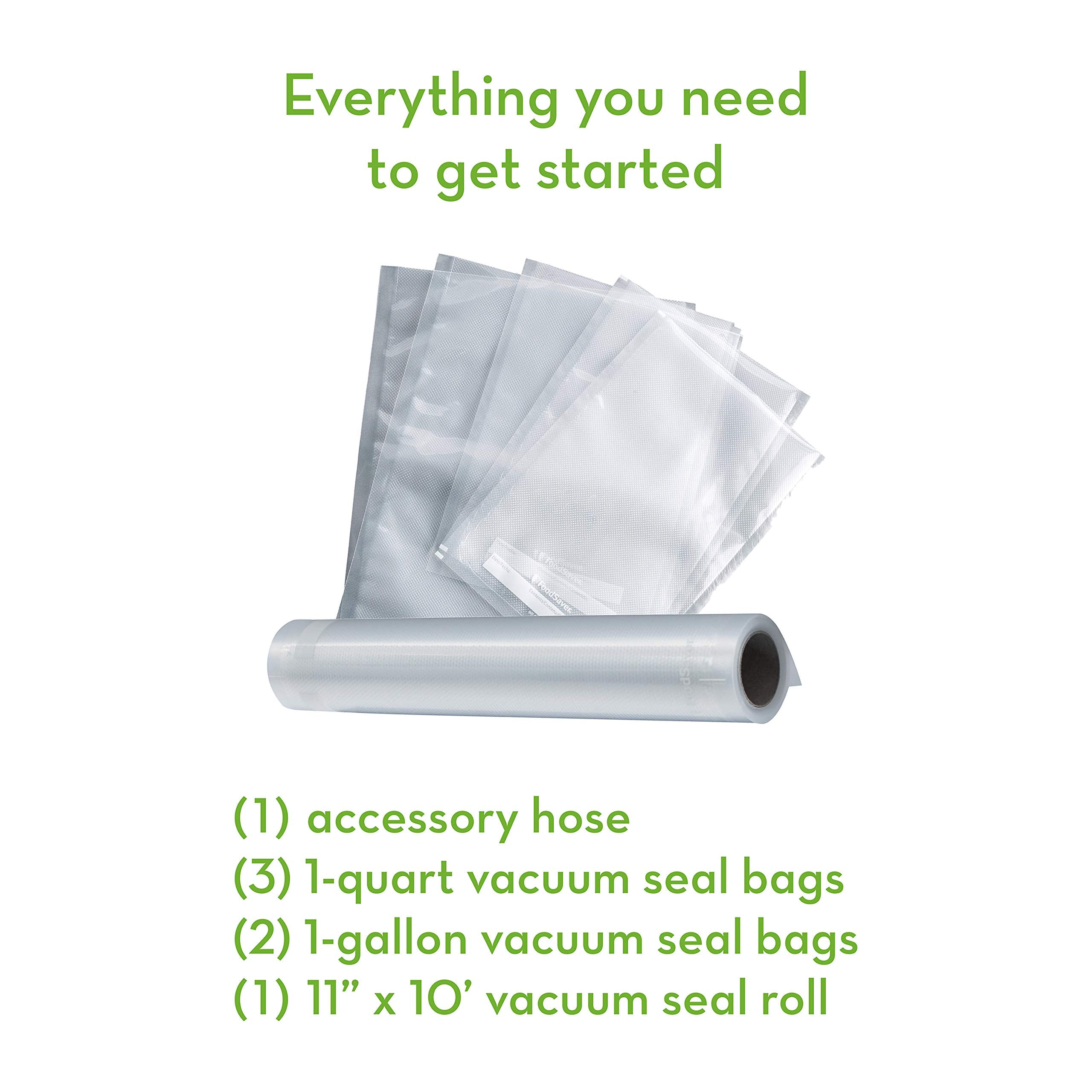 Foodsaver Vacuum Sealer Machine With Starter Vacuum Seal Bags & Rolls