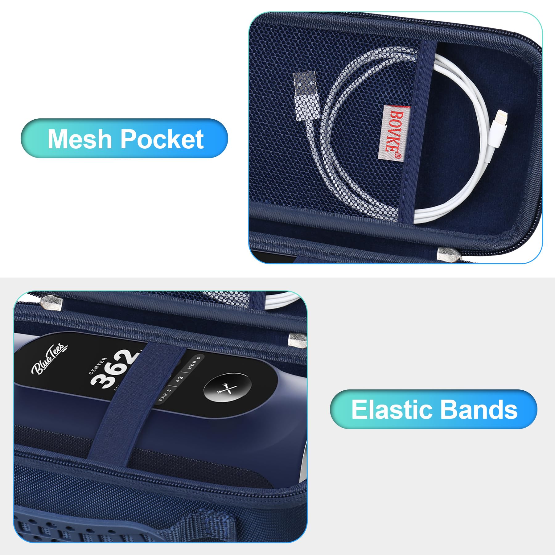 Bovke Carrying Case Compatible With Blue Tees Golf Player+ Gps Speaker With Touch Screen Display, Portable Golf Gps Speaker Hold