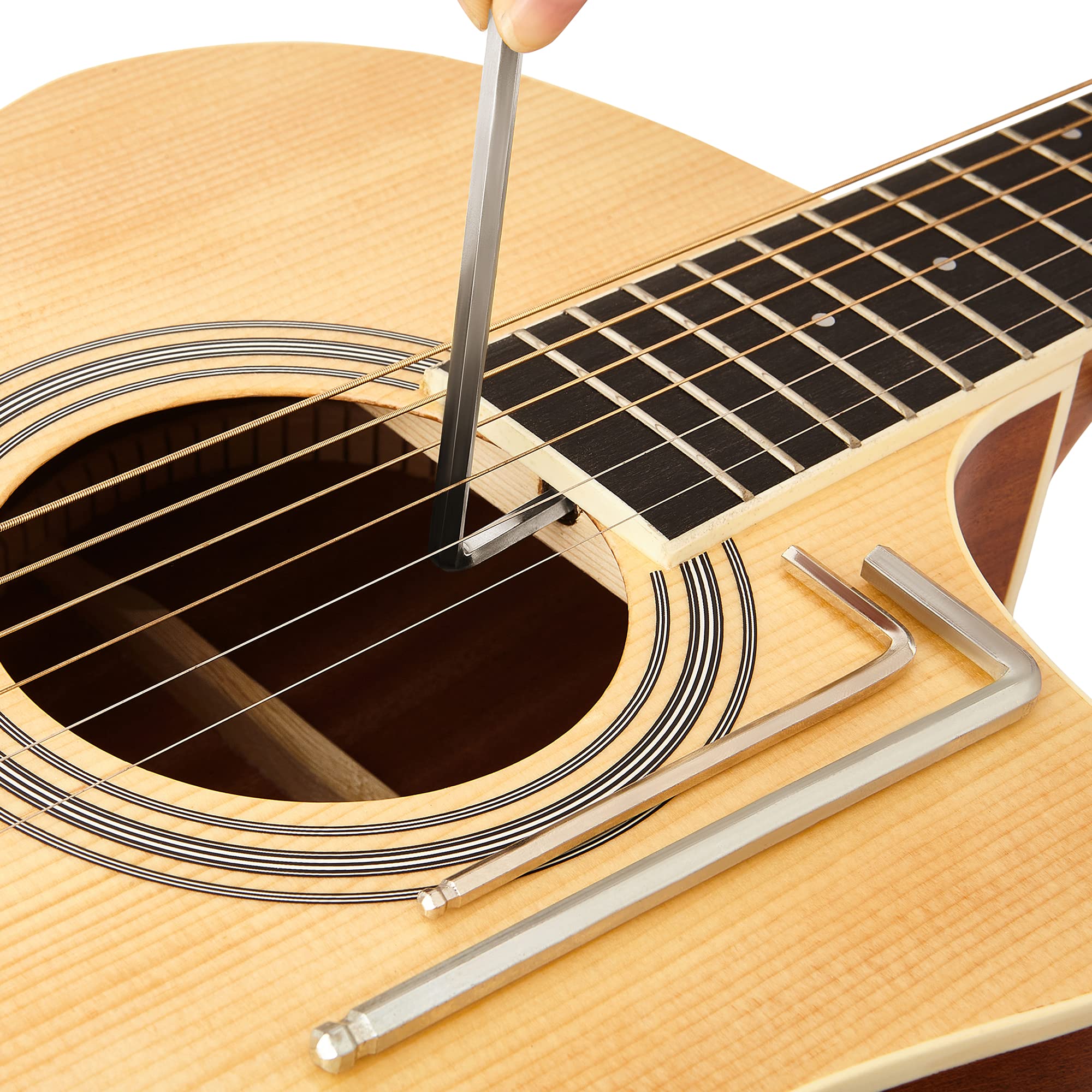 Miecoo 14Pcs Guitar Truss Rod Allen Wrench Set, Includes 4Mm, 5Mm, 6Mm Lengthened Ball End Truss Rod Wrenches Repair Tool And Sc