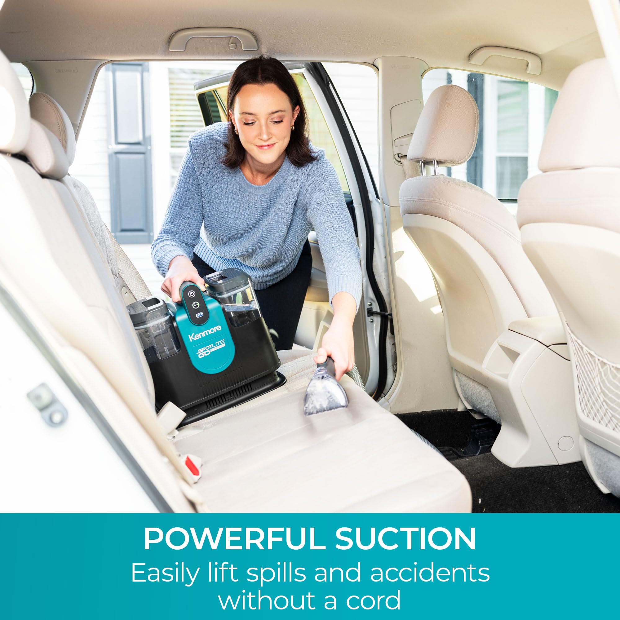 Kenmore Kw1090 Spotlite Go 24V Cordless Brushless Portable Carpet Spot Cleaner, 16Kpa Power Suction, 55Mins Runtime With Hose Cl