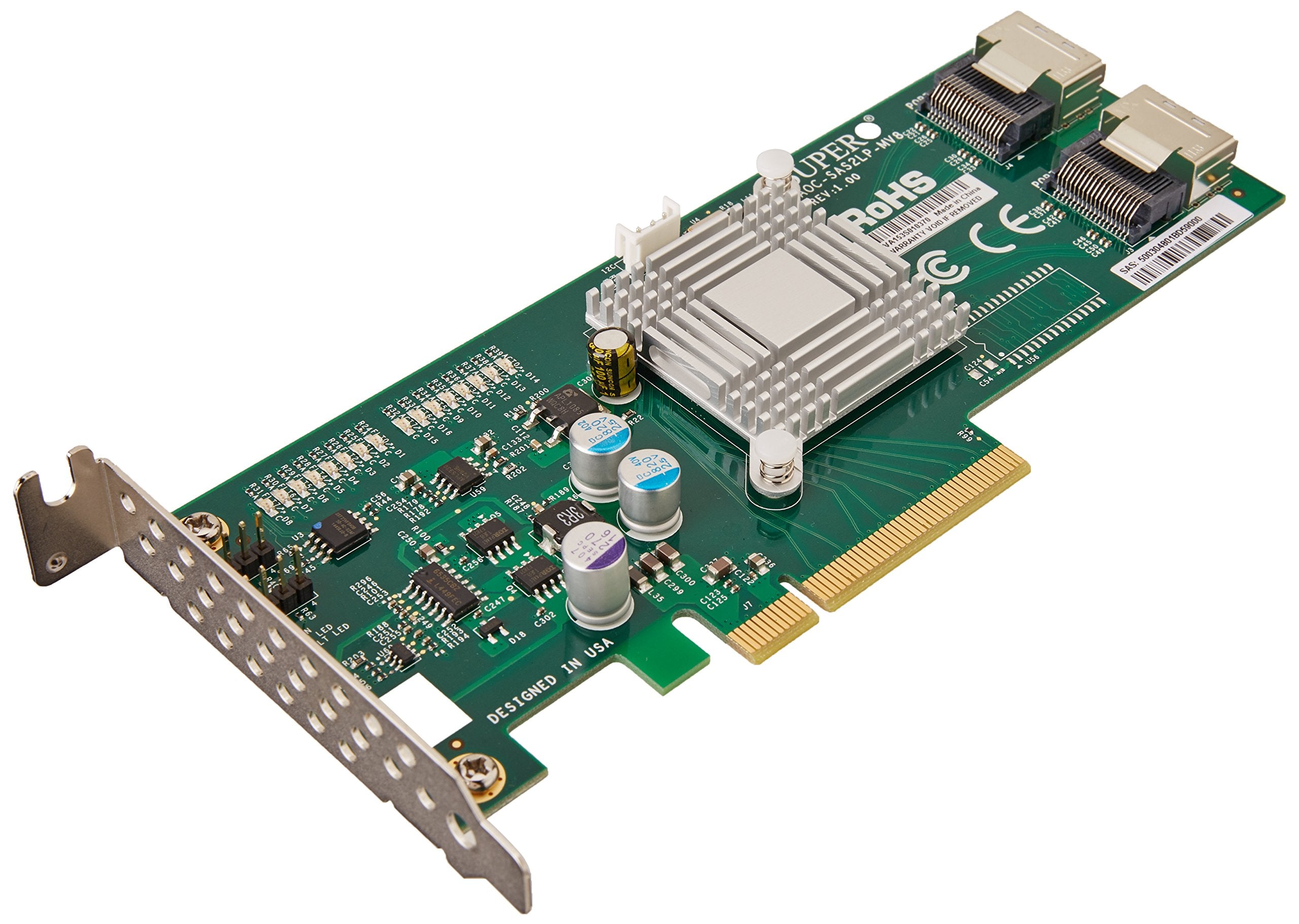 Supermicro AOC SAS2LP MV8 Add on Card, 8 Channel SAS/SATA Adapter with 600MB/s per Channel