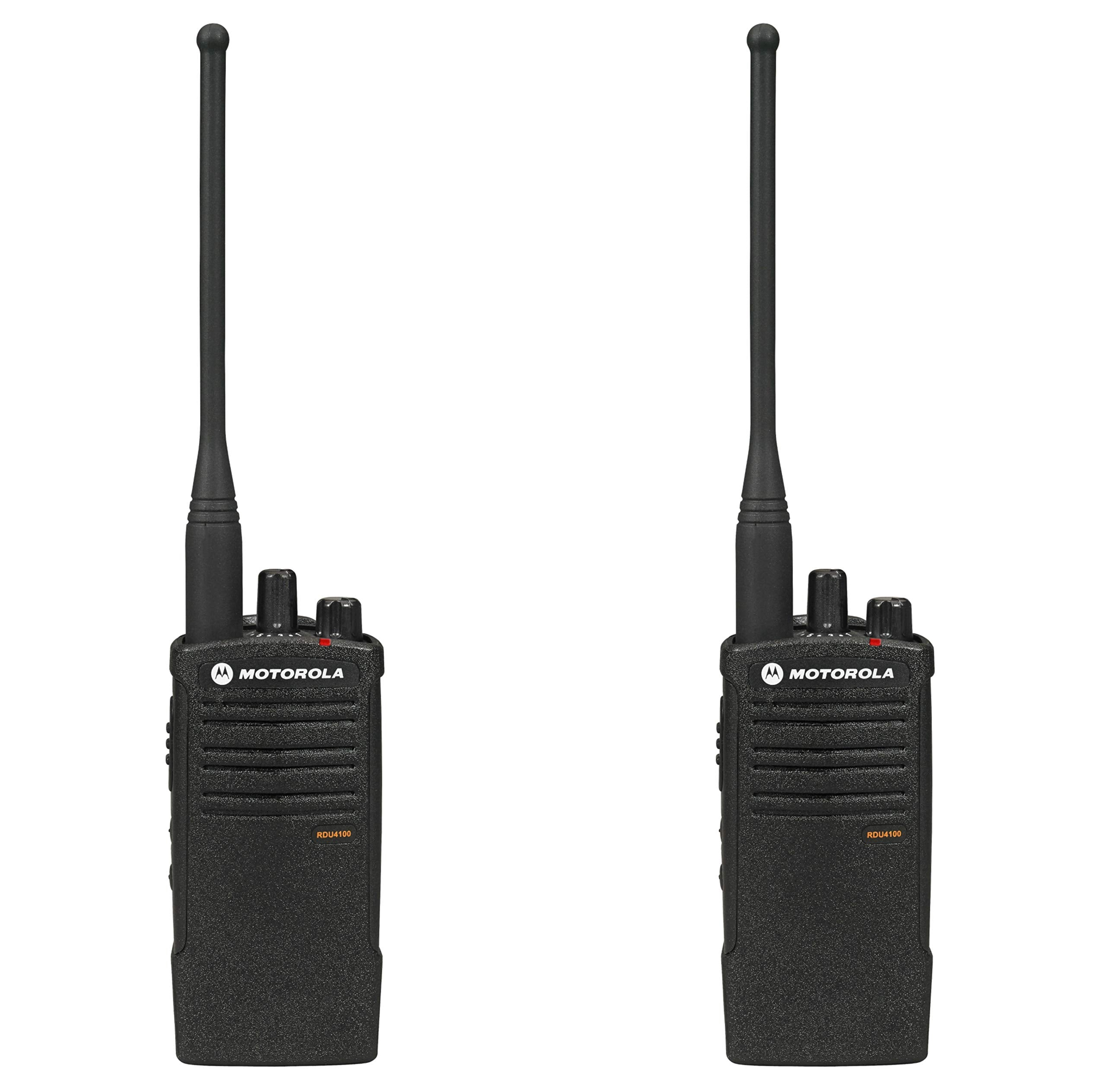 Motorola Rdu4100 12.5Khz 4 Watt 10 Channel Business Two Way Radio 2 Pack Bundle