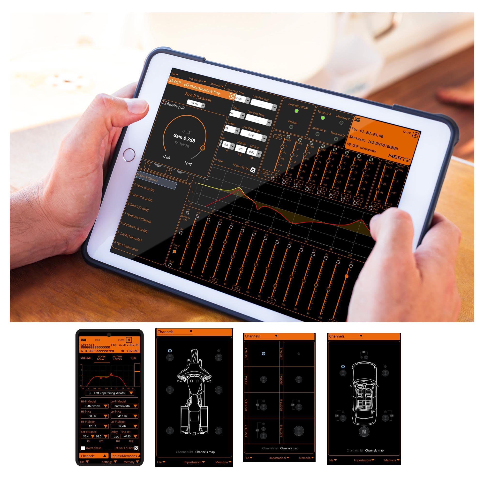 Hertz Spl Show S8 Dsp Compact Digital Interface Processor 6 In + Digital In & 8 Outputs