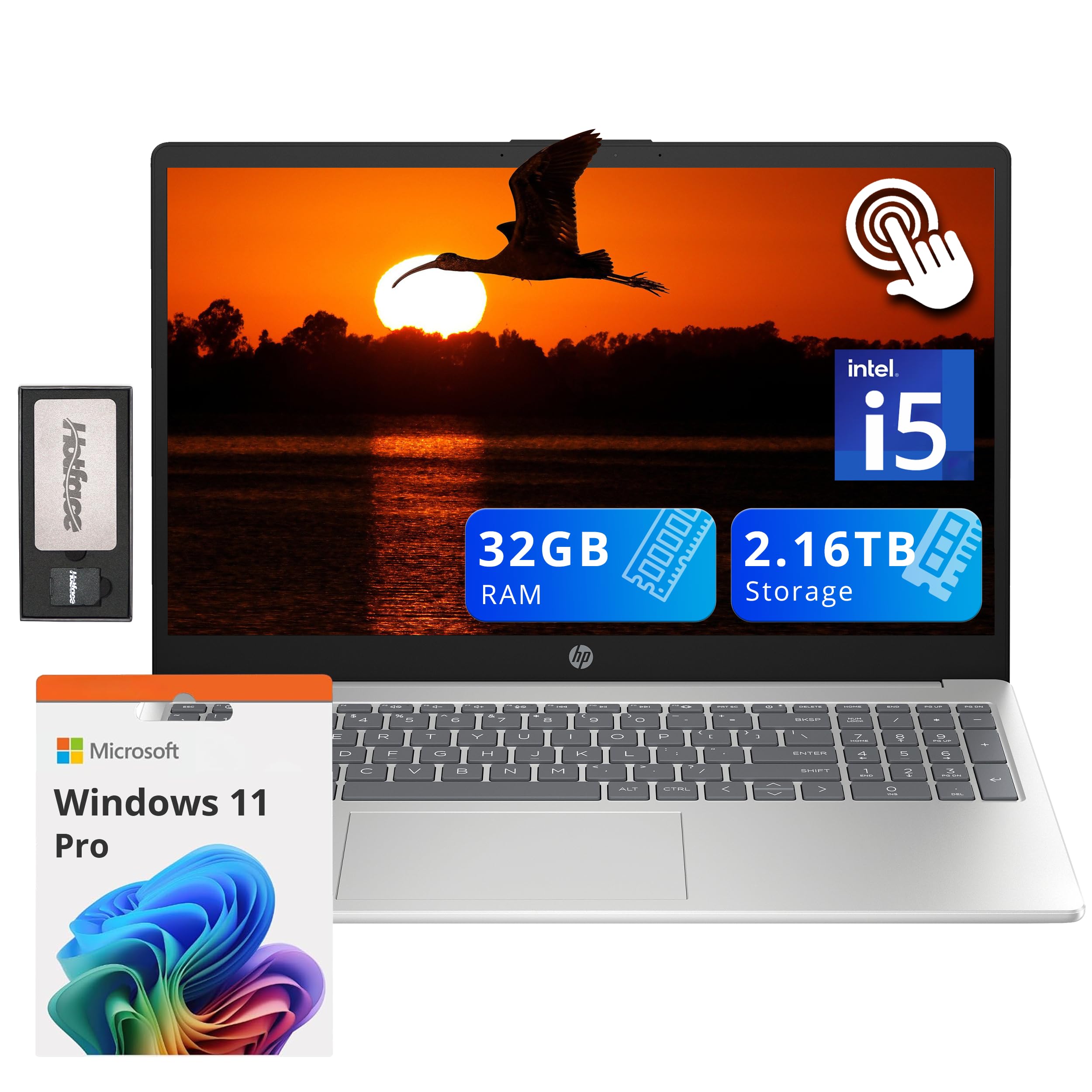 Hp Pavilion 15.6'' Hd Touchscreen Laptop, Intel I5-1235U, Intel Iris Xe Graphics, 32Gb Ram, 2.16Tb Storage(2Tb Ssd + 160Gb Docki