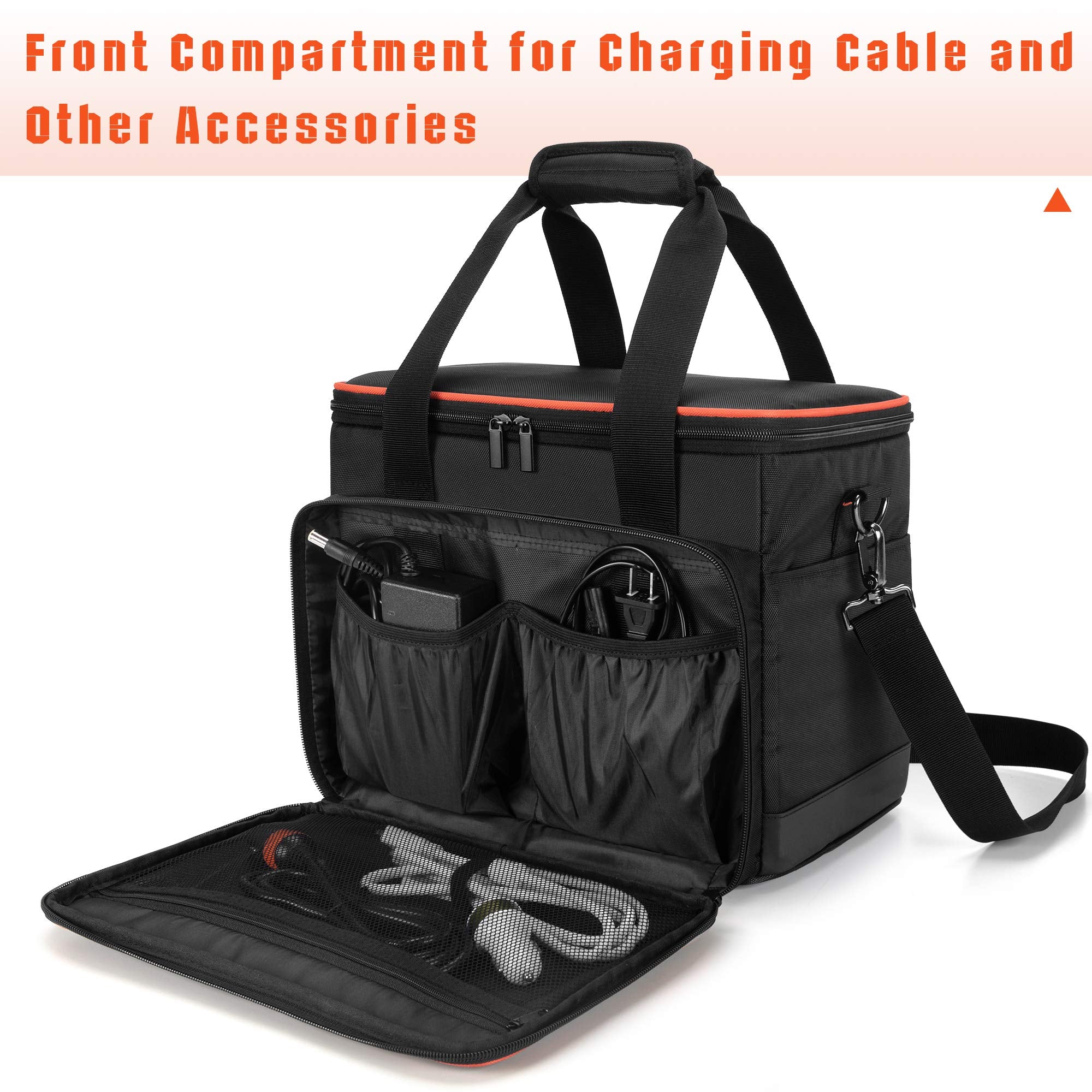 Trunab Travel Carrying Case Compatible With Jackery Explorer 500, Portable Power Station Storage Case With Waterproof Bottom And