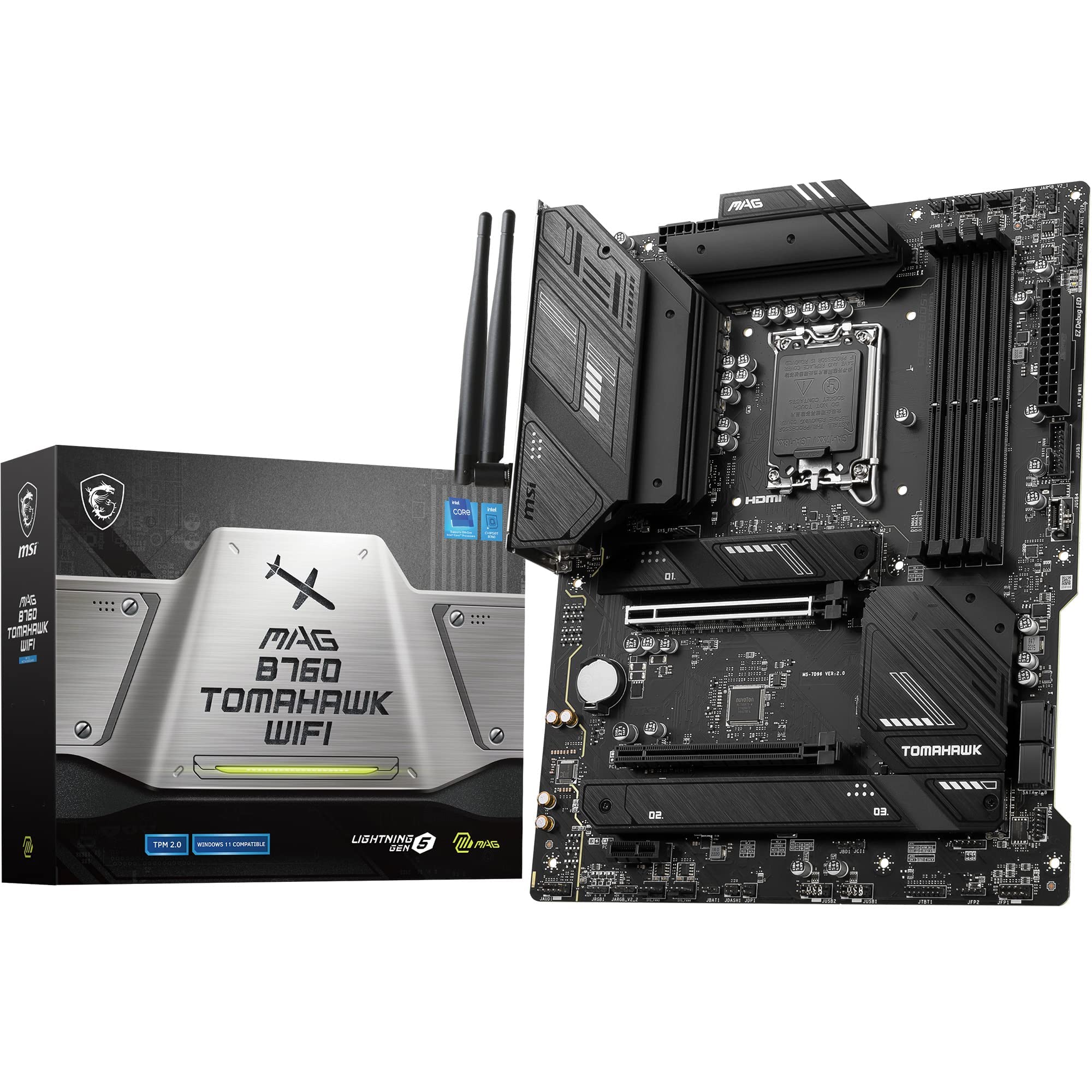 Msi Mag B760 Tomahawk Wifi Motherboard Lga 1700 Atx