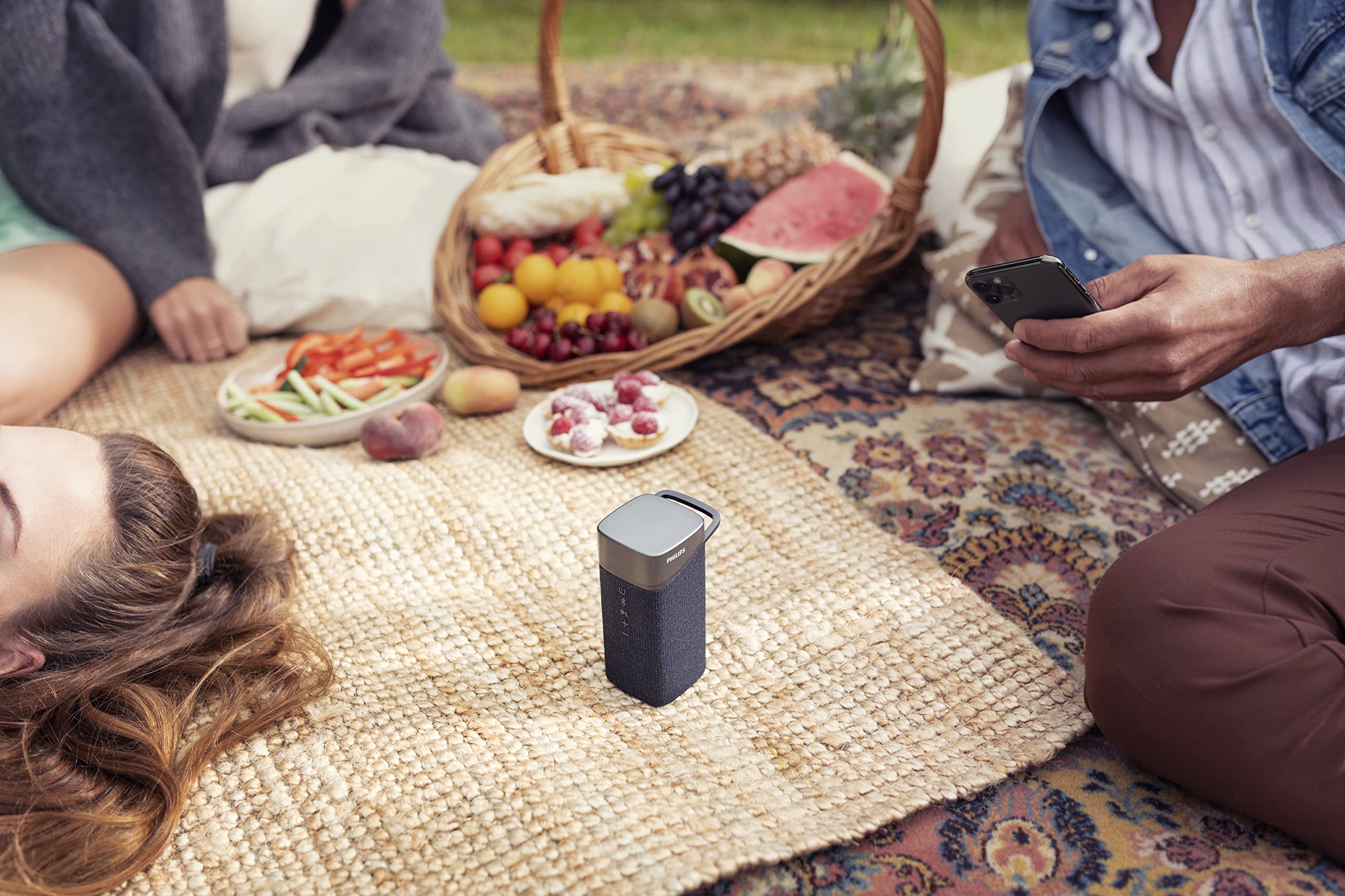 Philips S3505 Wireless Bluetooth Speaker With Bold Sound, Kvadrat Speaker Fabric, Up To 10 Hours Playtime, Ipx7 Waterproof, Show