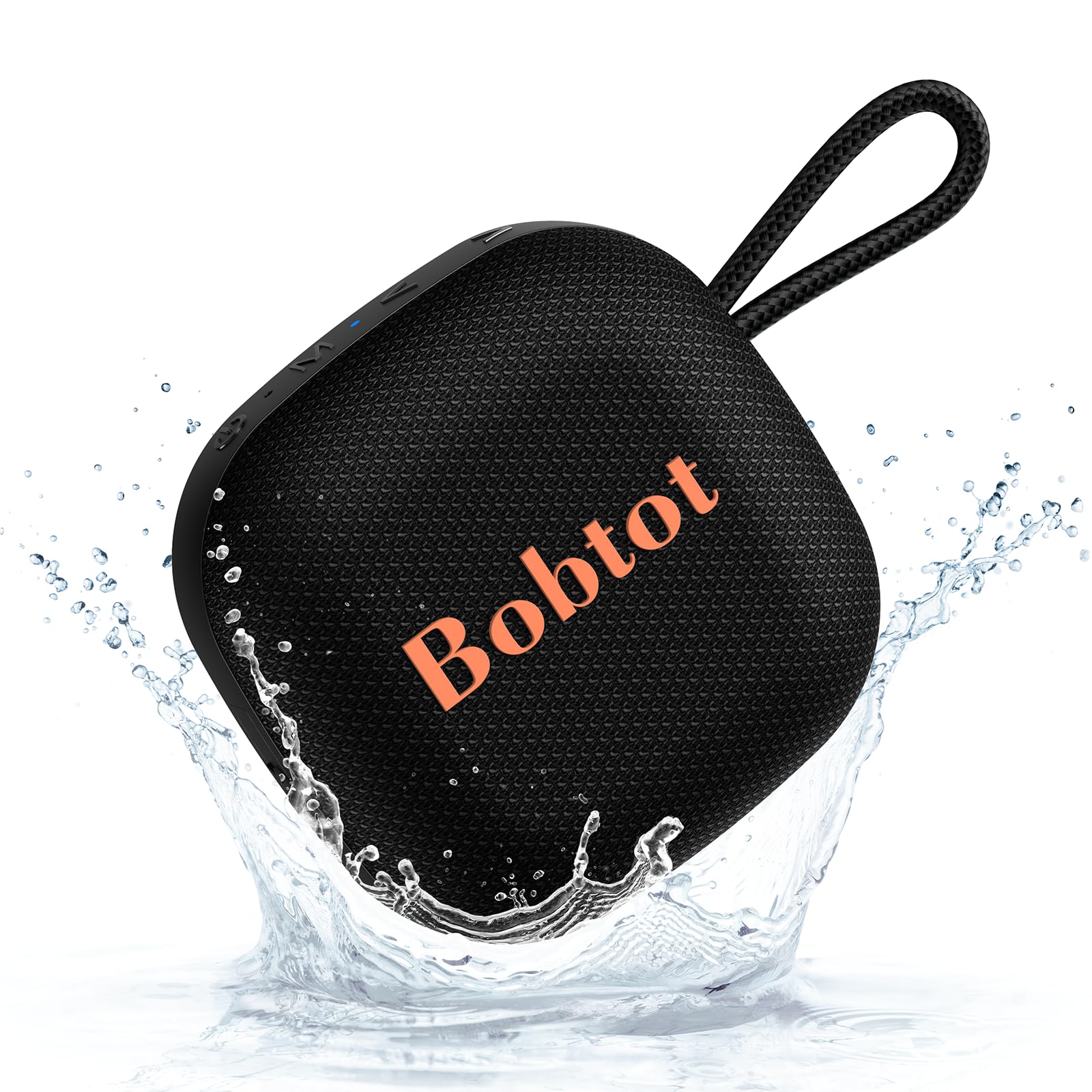 Bobtot Portable Bluetooth Speakers Wireless, IPX7 Waterproof Mini Speaker with 16 Hours Playtime, Loud Stereo Sound, TWS, Built-