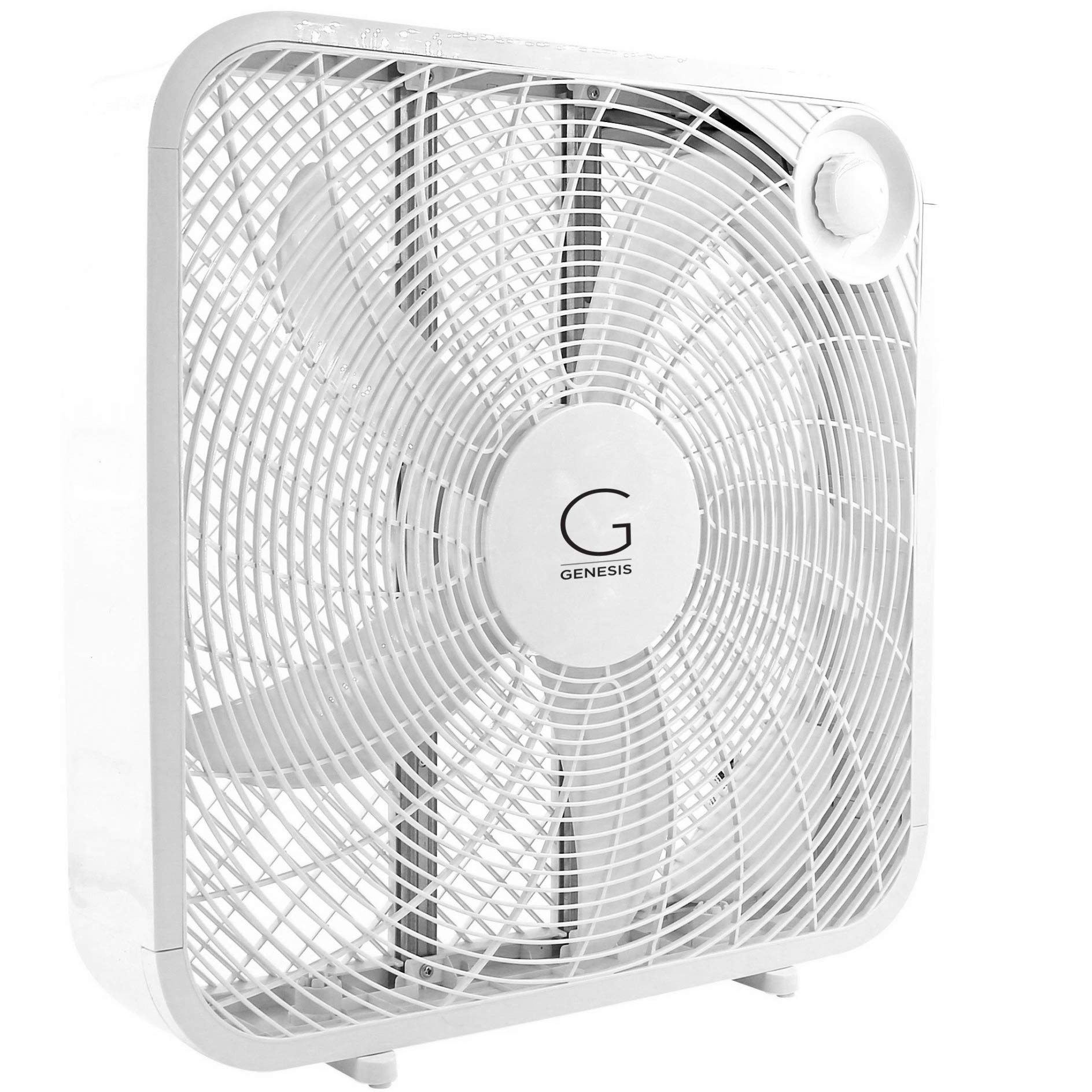 Genesis 20' Box Fan, 3 Settings, Max Cooling Technology, Carry Handle, White (G20Box Wht)