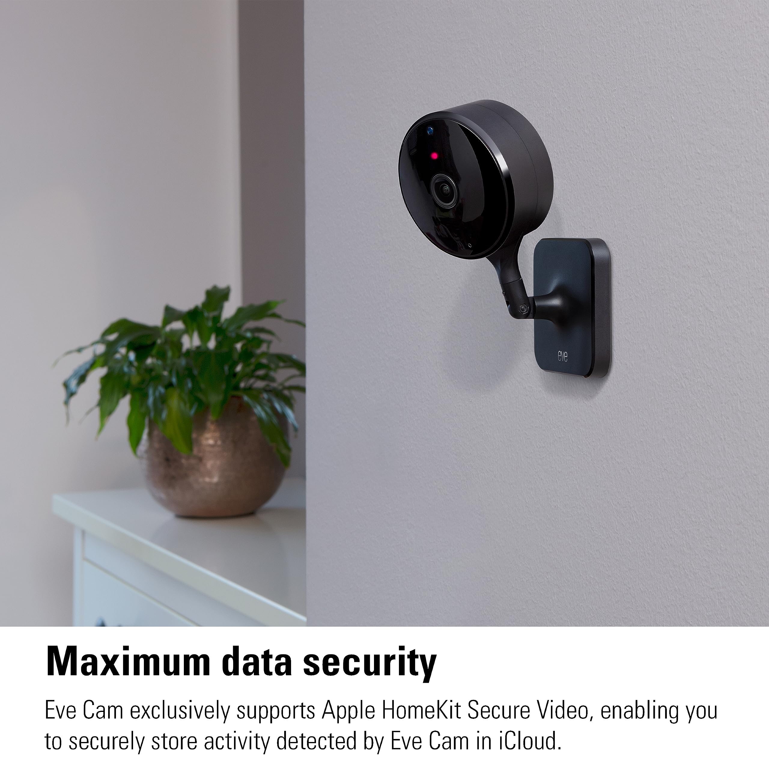Eve Cam   Smart Indoor Camera, 1080P Resolution, Wi Fi, 100% Privacy, Homekit Secure Video, Iphone Notifications, Microphone And