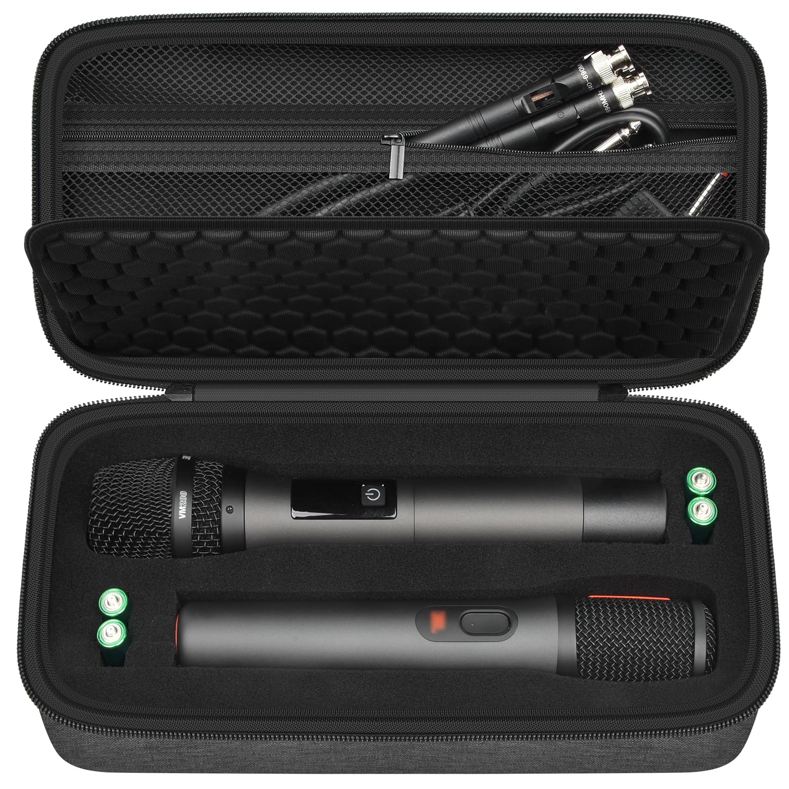 Wireless Microphone Case for JBL Wireless Two Microphone System for for JBL Partybox DIY - Sized Mic Case Fits from 8.25-10.5In 