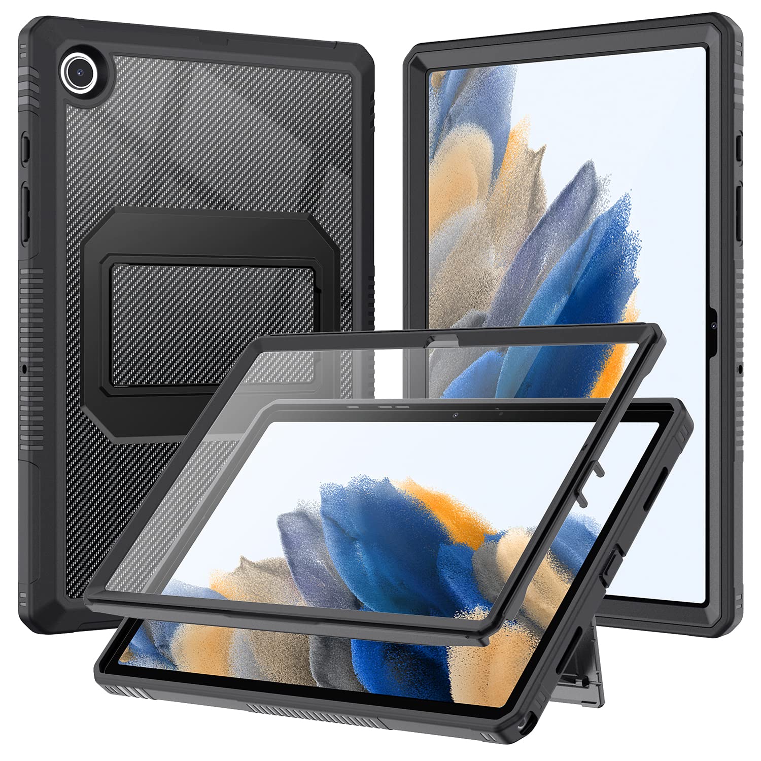 Soke Galaxy Tab A8 Case 10.5 Inch (Sm X200/X205/X207), With Built In Screen Protector, Rugged Full Body Protective Case For 2022
