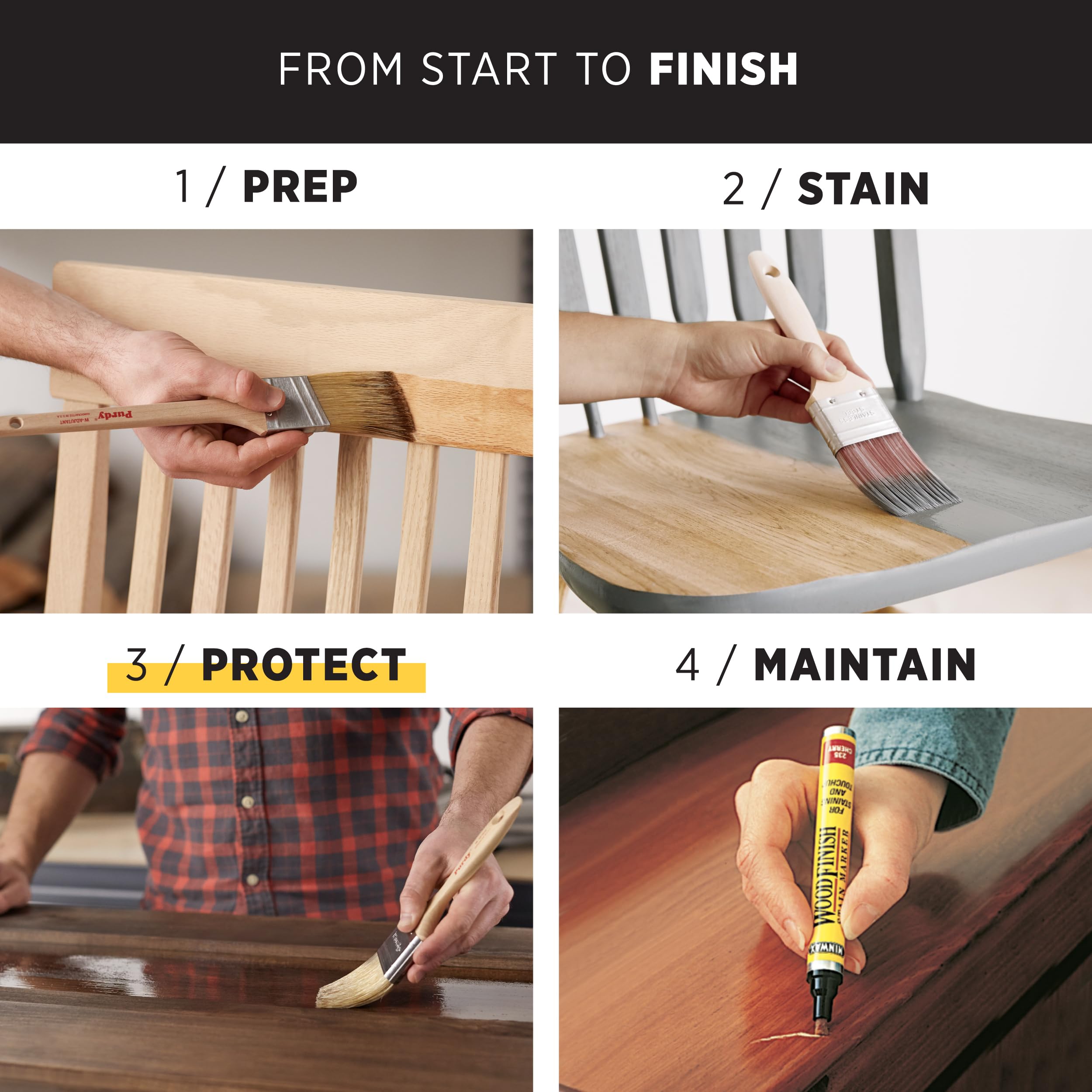 Minwax 1/2 Pt 23010 Clear Fast Drying Oil Based Polyurethane, Warm Satin