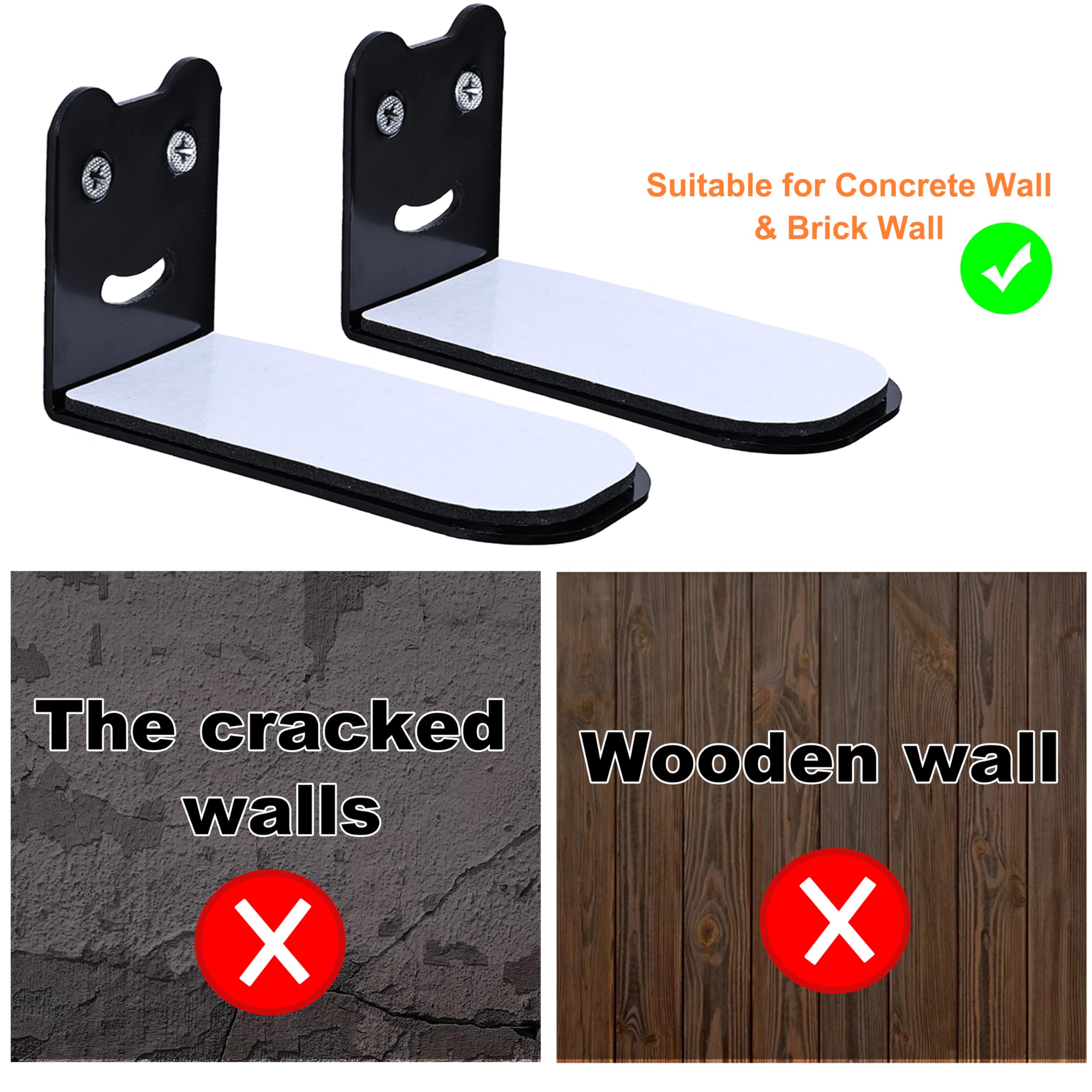 Suixing Sound Bar Mounts Universal Soundbar Wall Mount Bracket Kit For Most Of Soundbars Wall Mount Shelf Mounting Brackets(4.72