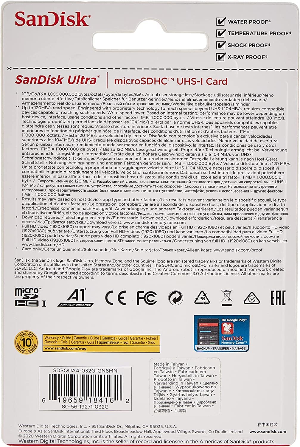 Sandisk 32Gb Ultra Microsdhc 120Mb/S A1 Class 10 Uhs I