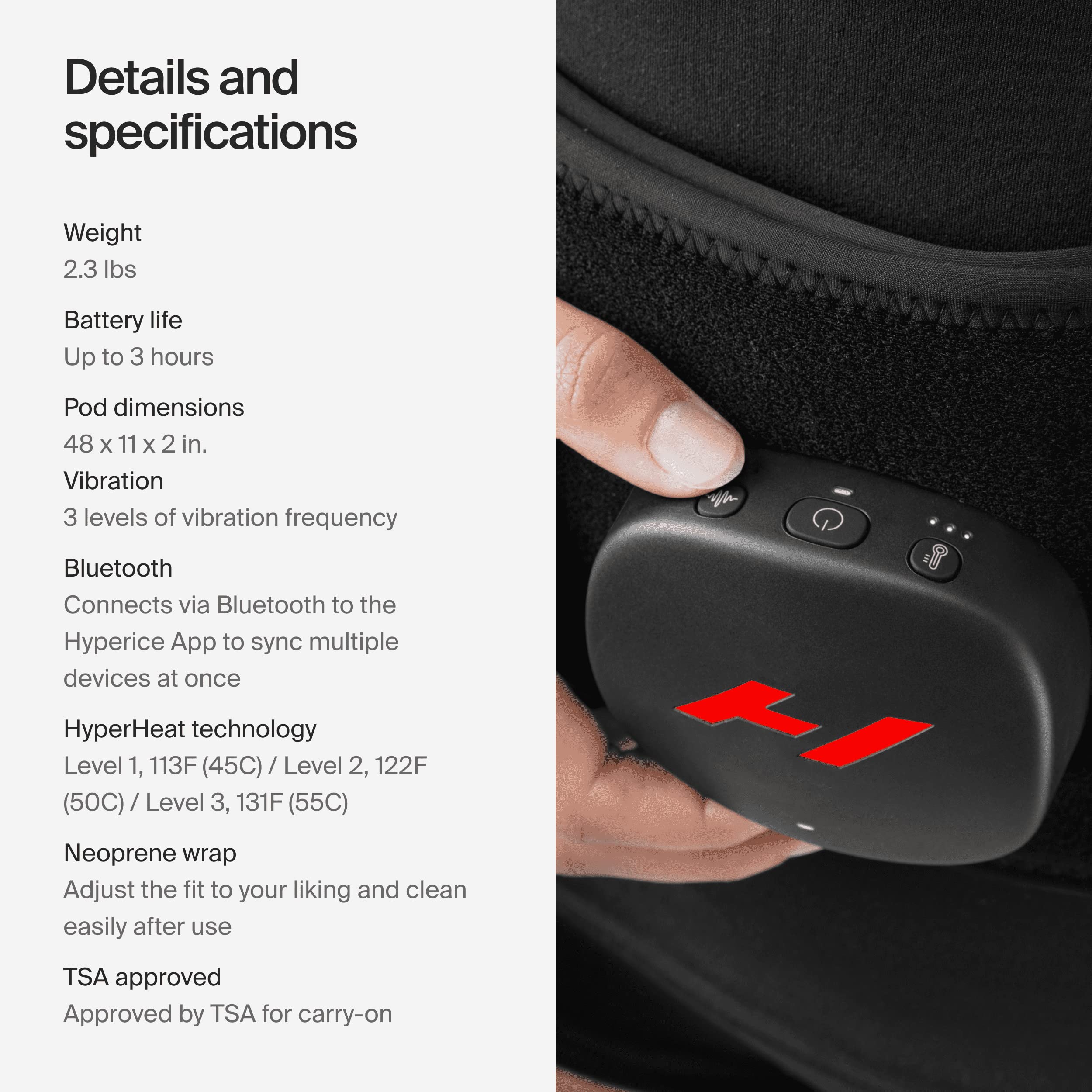 Hyperice Venom 2   Advanced Heat + Vibration Wrap (Left Shoulder)   Fsa Or Hsa Approved