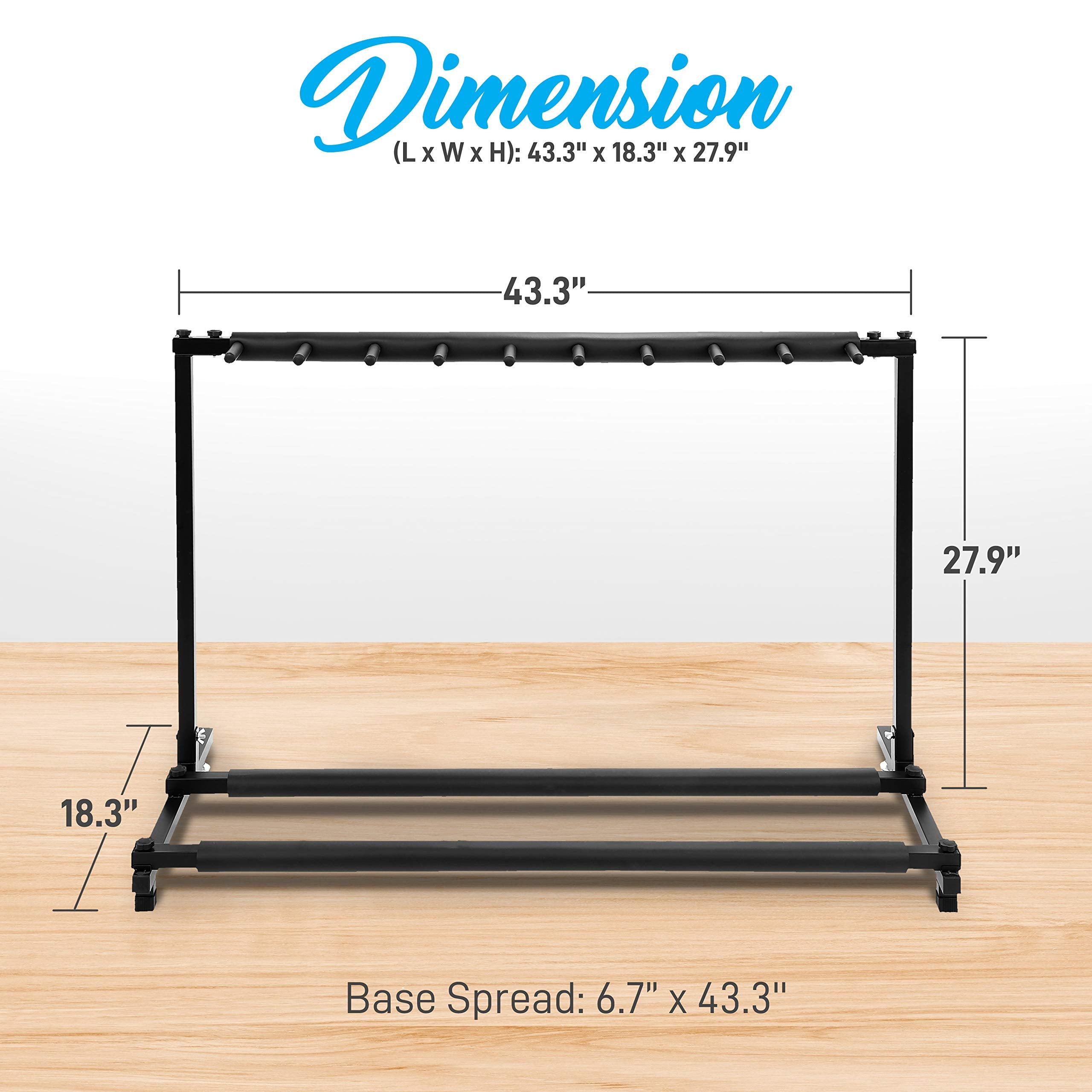 Pyle 9 Space Foldable Universal Multi Guitar Stand   Guitar Stand Portable Collapsible Instrument Floor Guitar Rack Holder W/ Fo