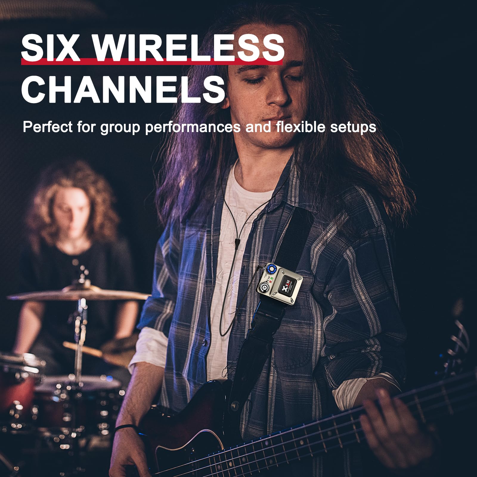 Xvive U45R2 Wireless In-Ear Monitor System Set With One Transmitter And Two Receivers