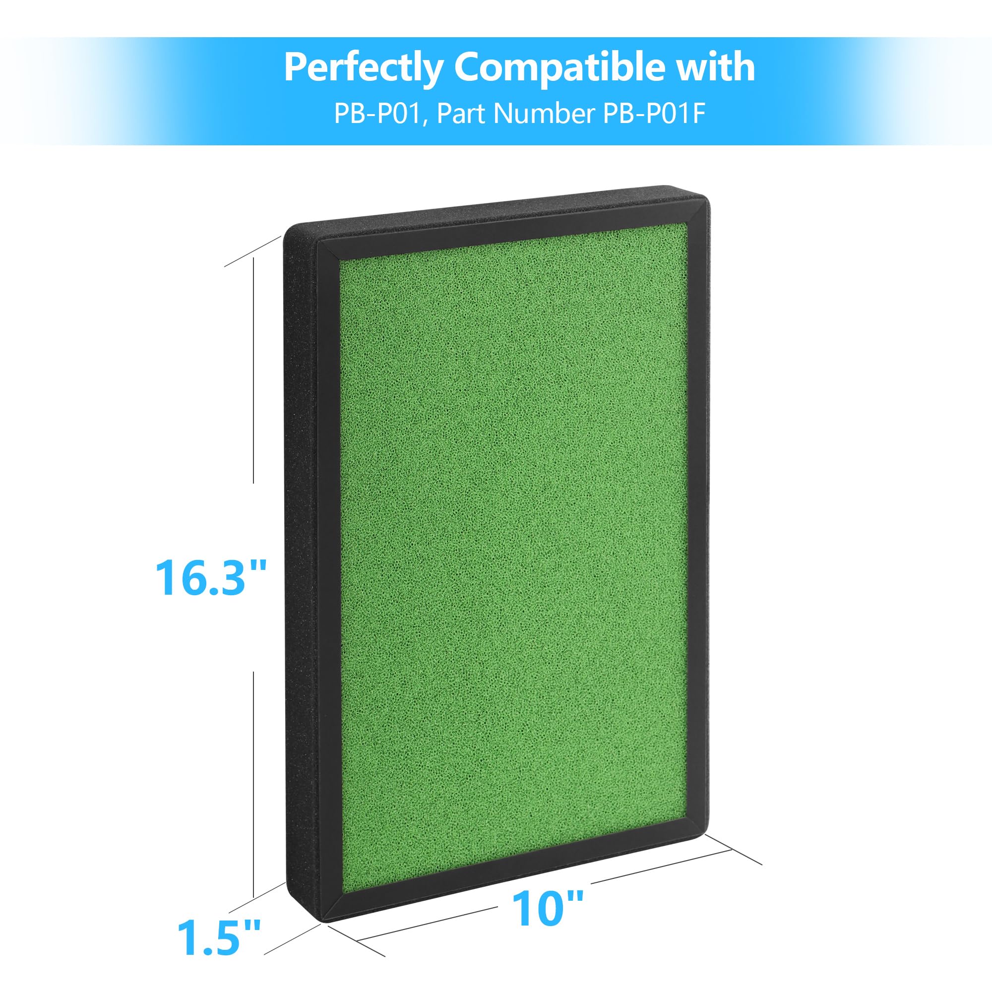 Gokbny 2 Pack Pb P01 Replacement Filter Compatible With Pb P01 Purifier, Part # Pb P01F