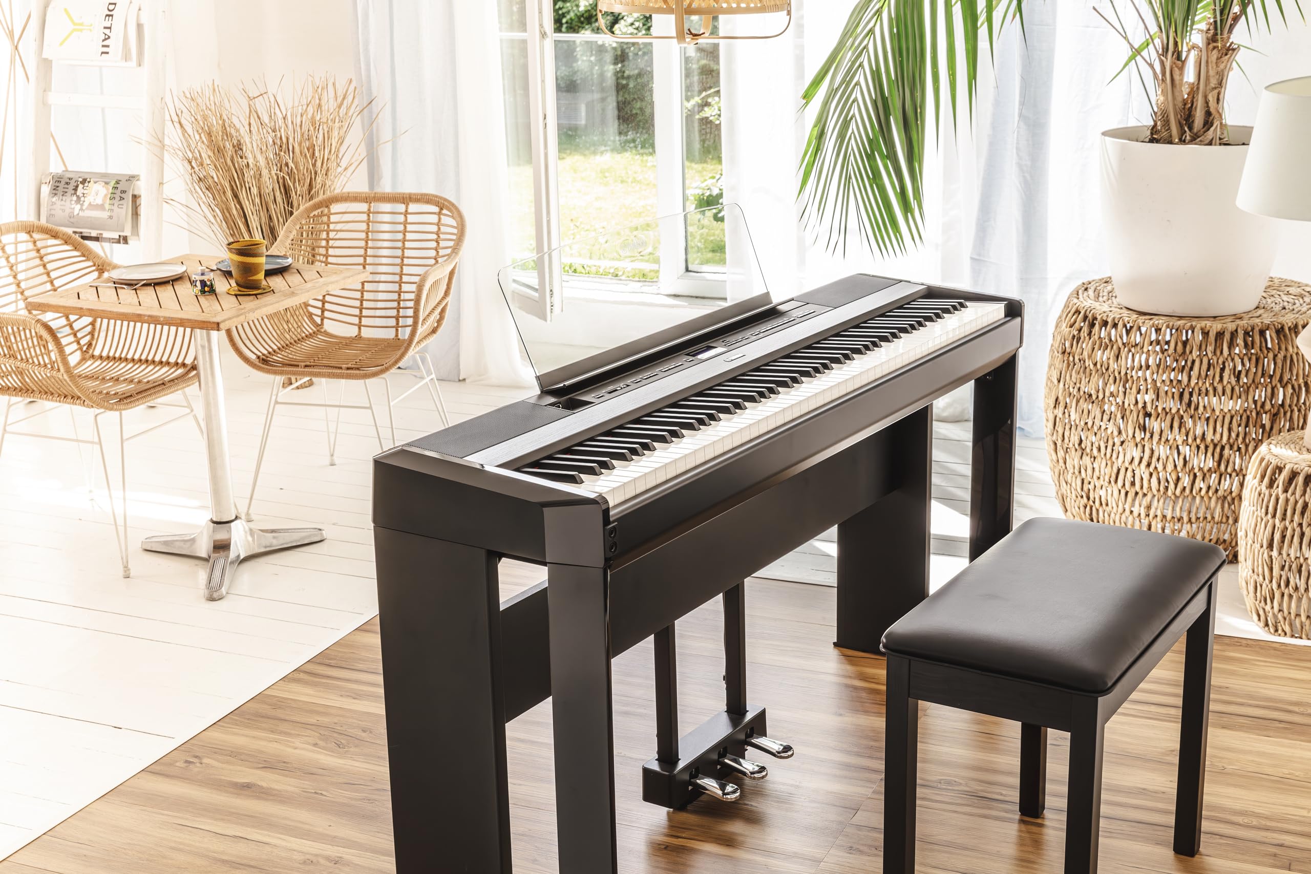 Yamaha L515B Wooden Furniture Stand For P515B,Black