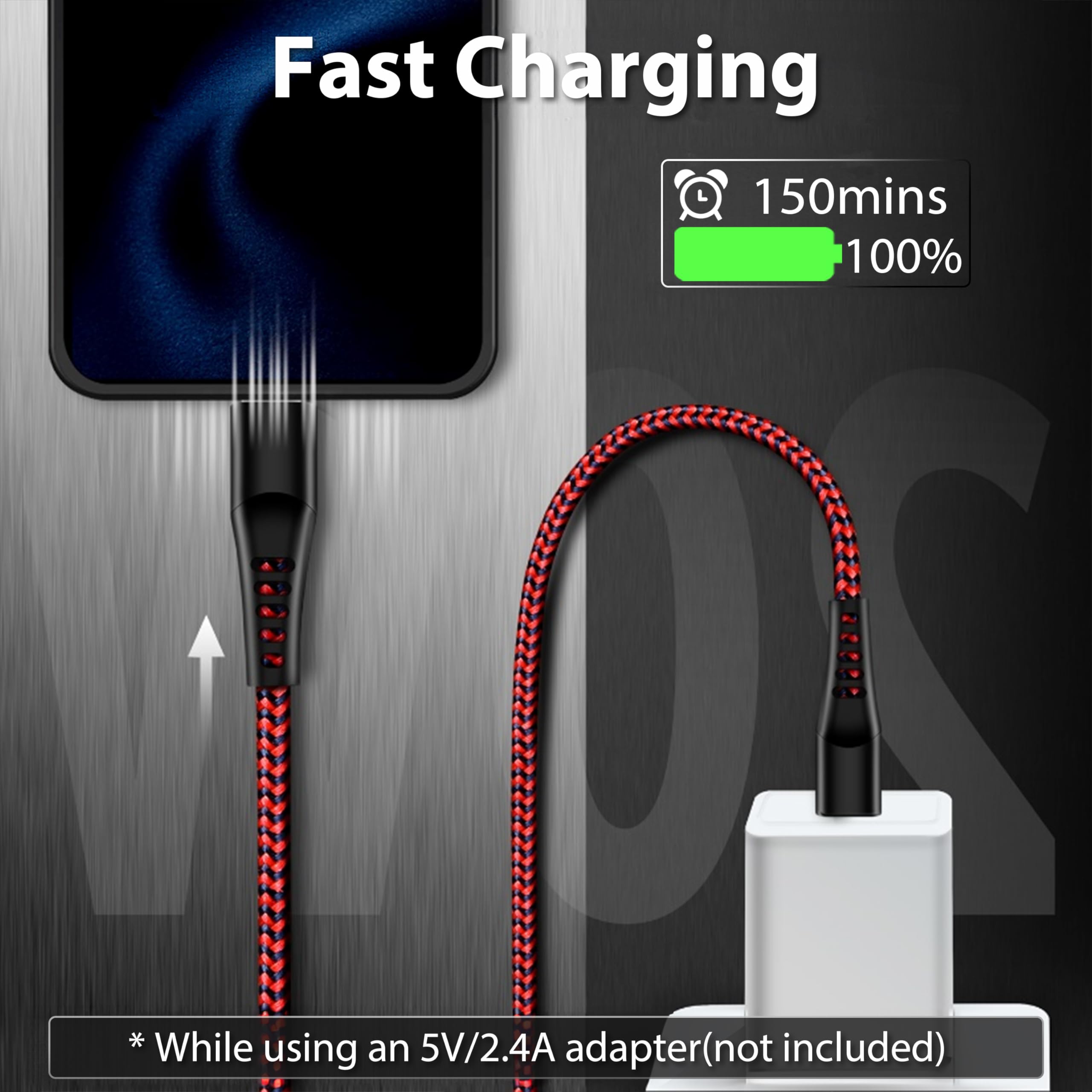 Cugunu Usb Lightning Cable 3 Pack 6Ft Iphone Charger Apple Mfi Certified Nylon Braided Fast Charging Cord Compatible With Iphone 14/13/12/11/X/Max/8/7/6/5/Se/Plus/Ipad