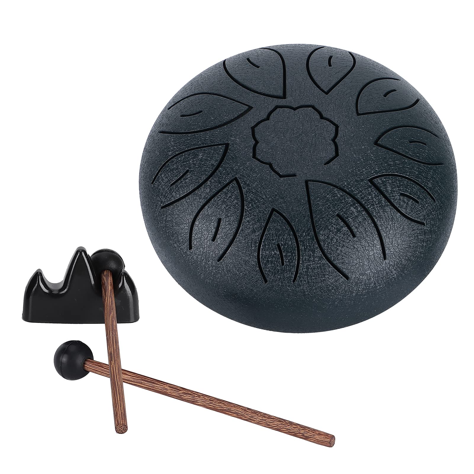 Sanskrit Tongue Drum, Carbon Steel Reduce Stress 11 Tone Steel Tongue Drum Kit for Beginners